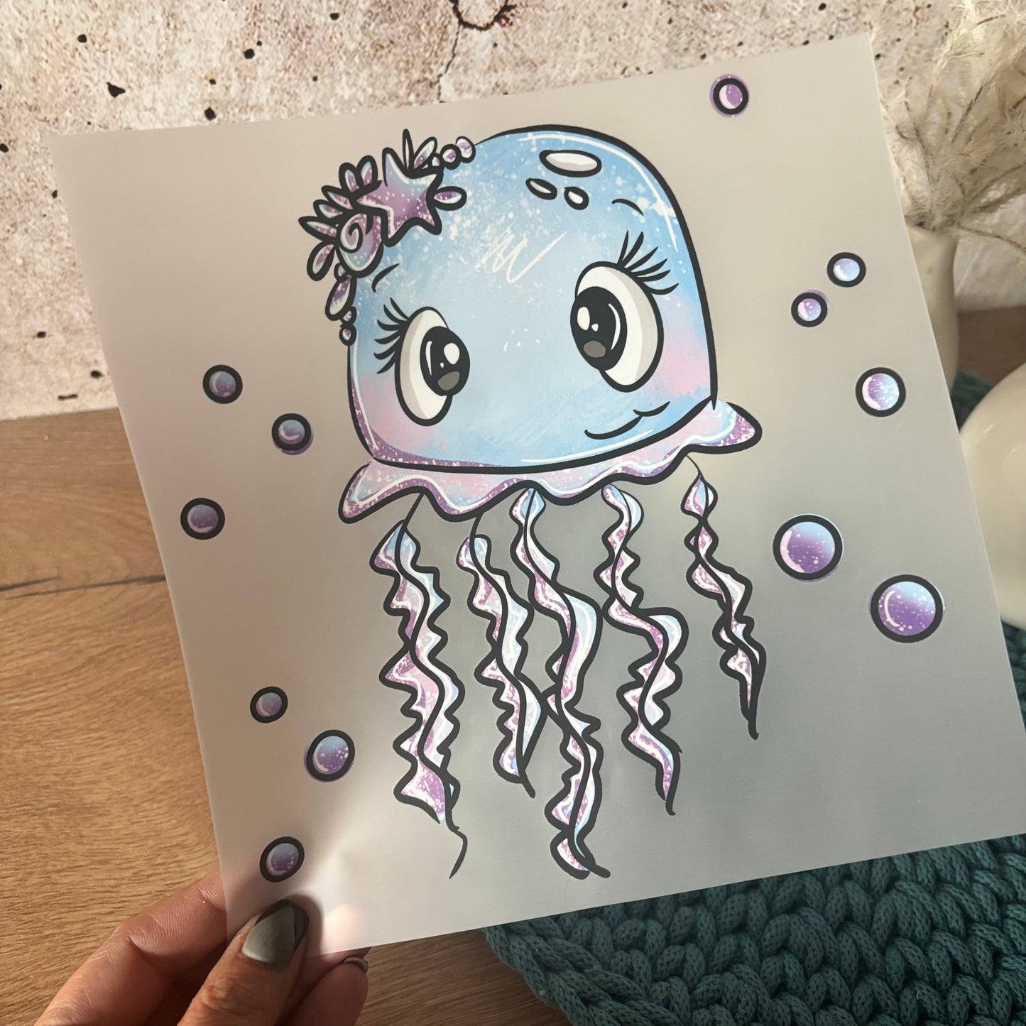 GlamCups Bügelbild Schnubbi „ Qualle"