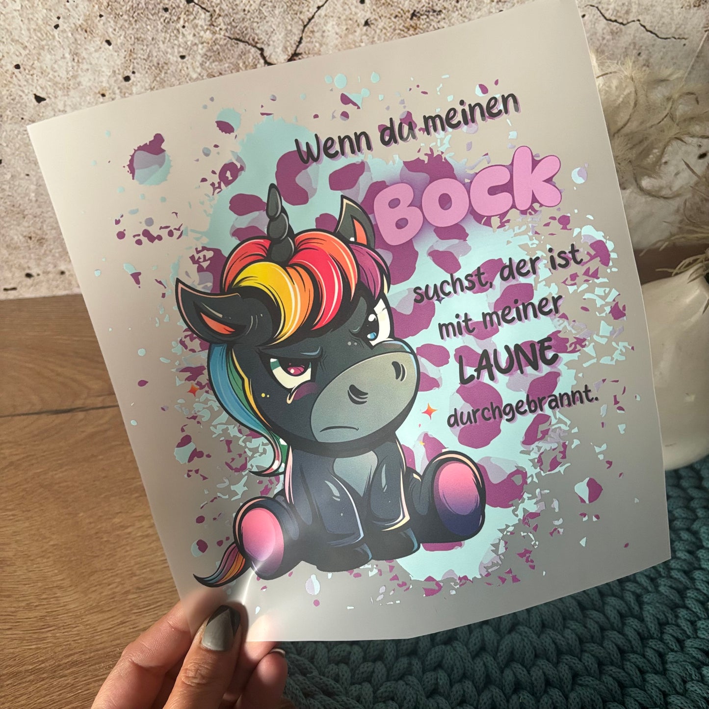 GlamCups Bügelbild „Bock"