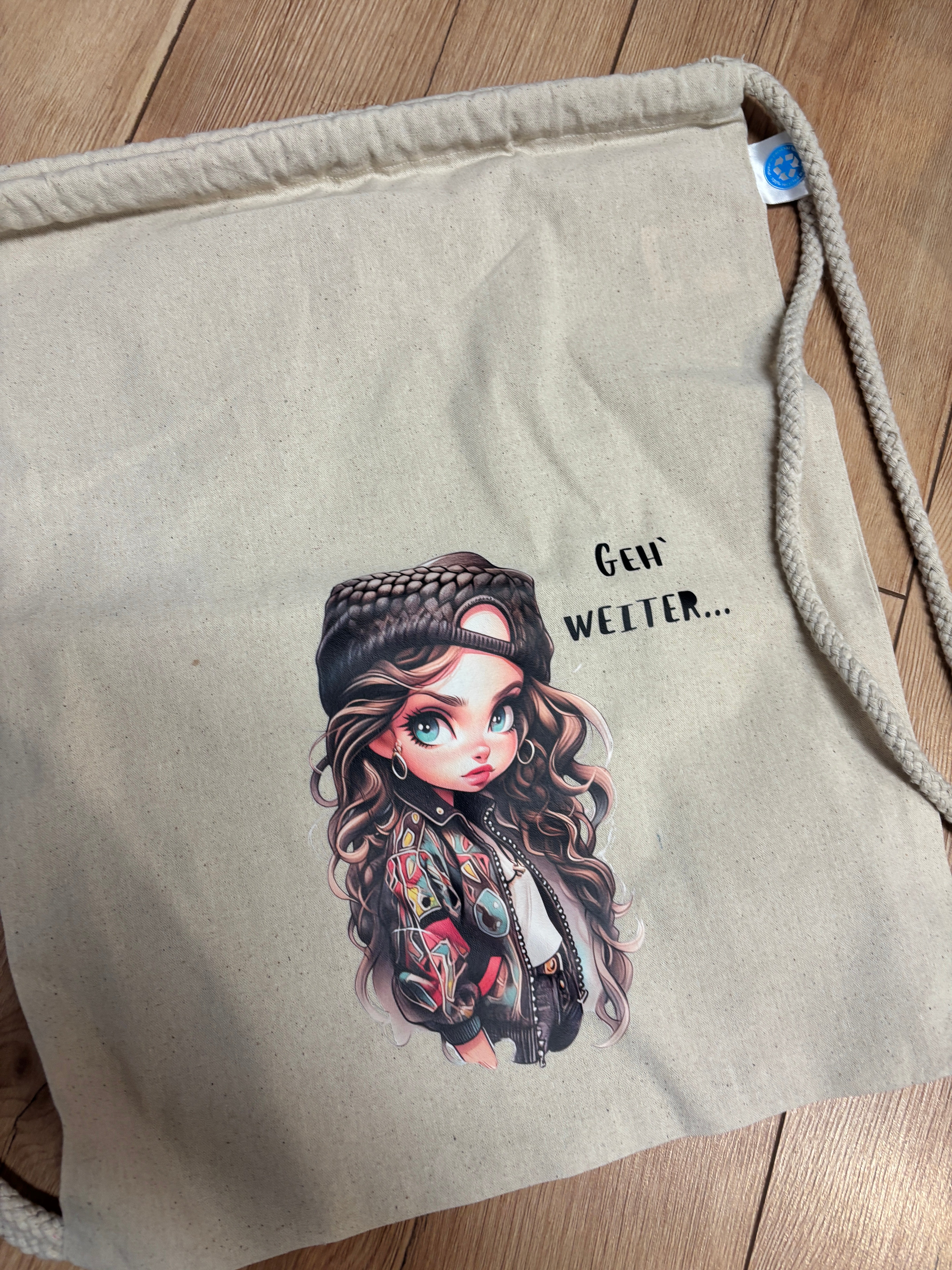 Sportbeutel mit Motiv beidseitig