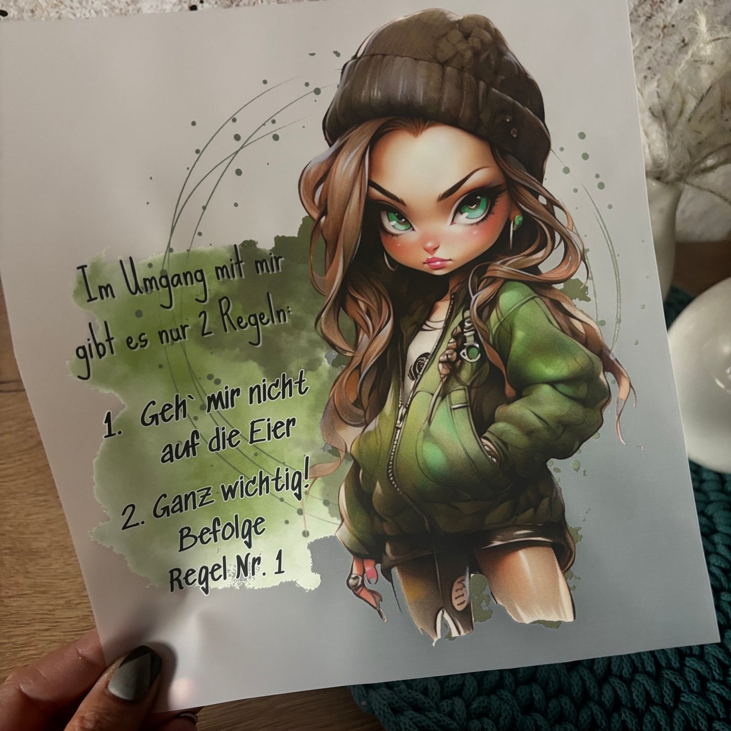 GlamCups Bügelbild „Regel"