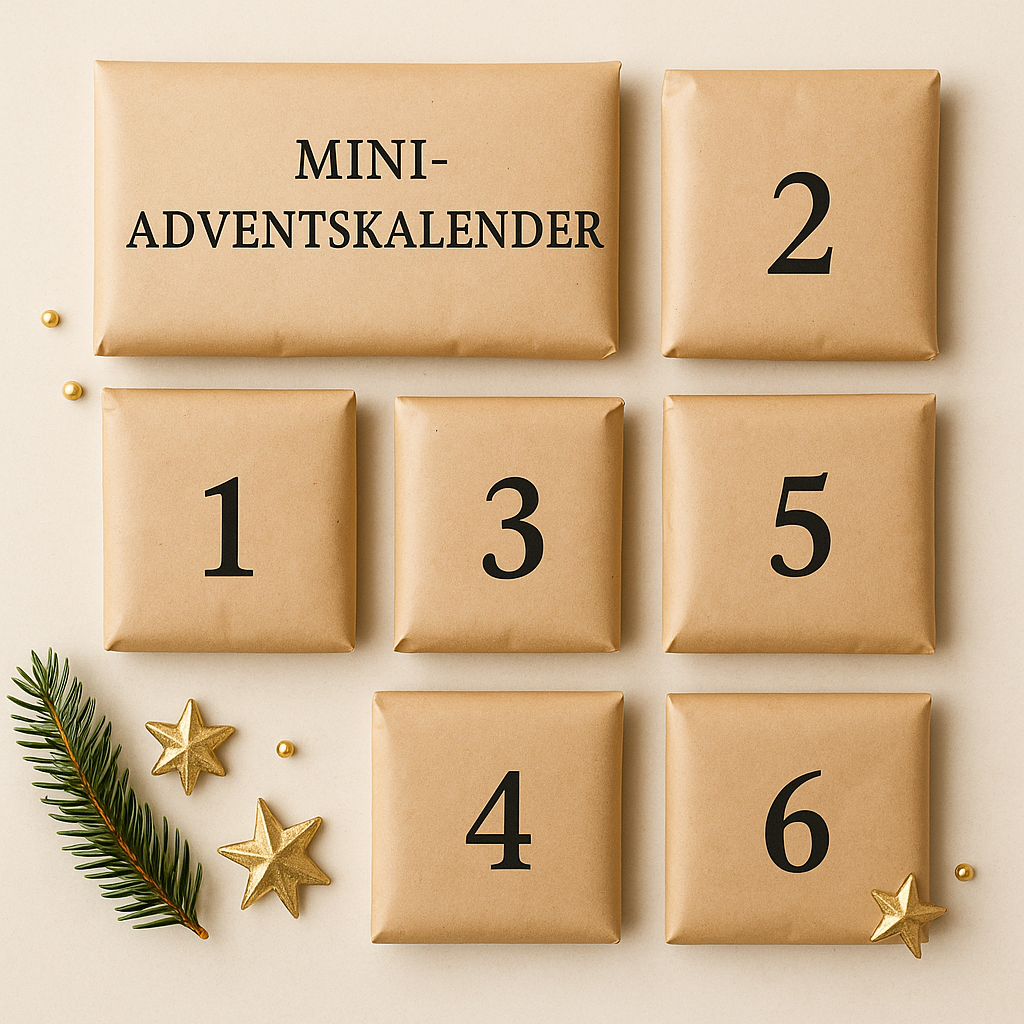 Mini-Edition Adventskalender – 6x Glam, 100% Freude