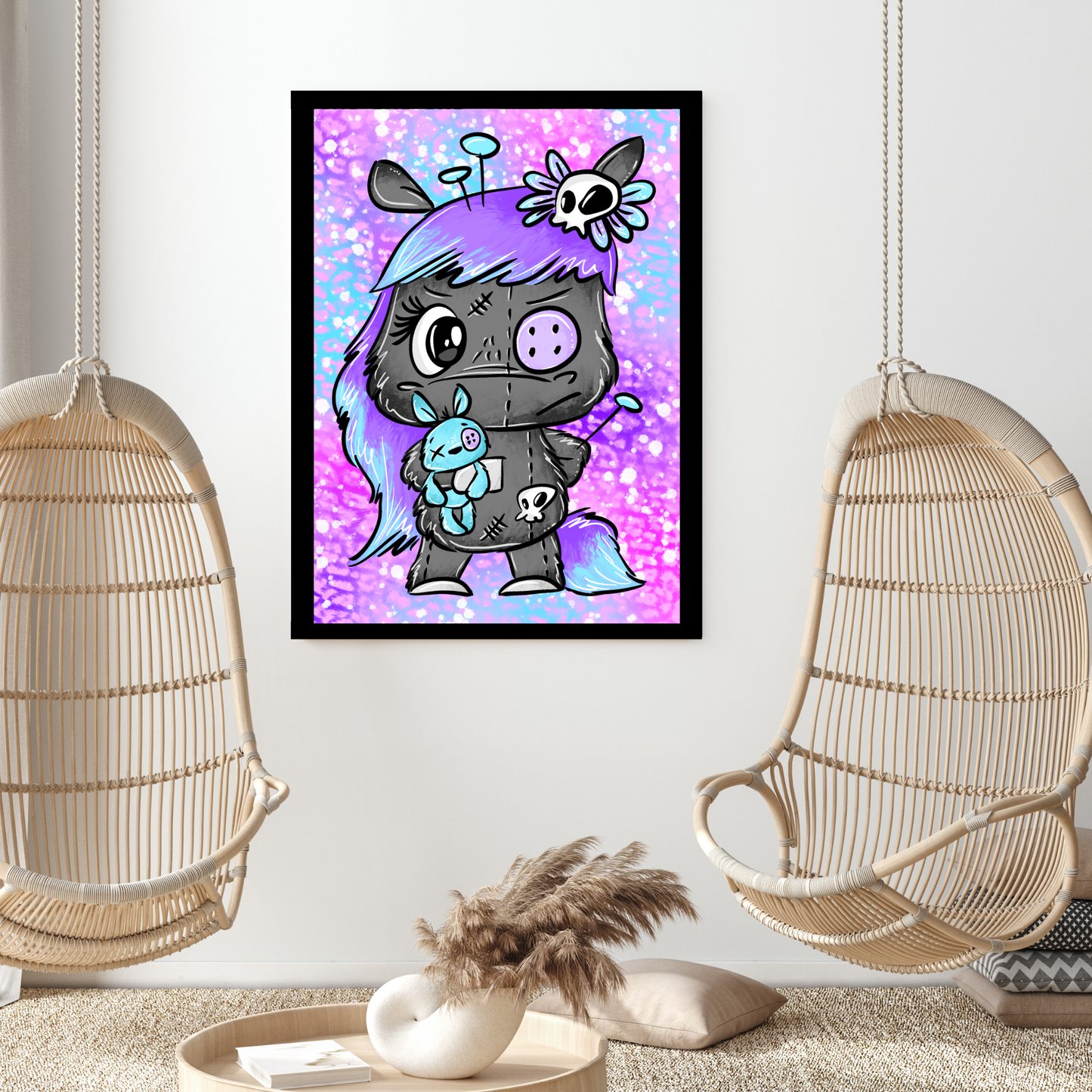 Vorbestellung Diamond Painting "Voodoo pink" 50x70cm