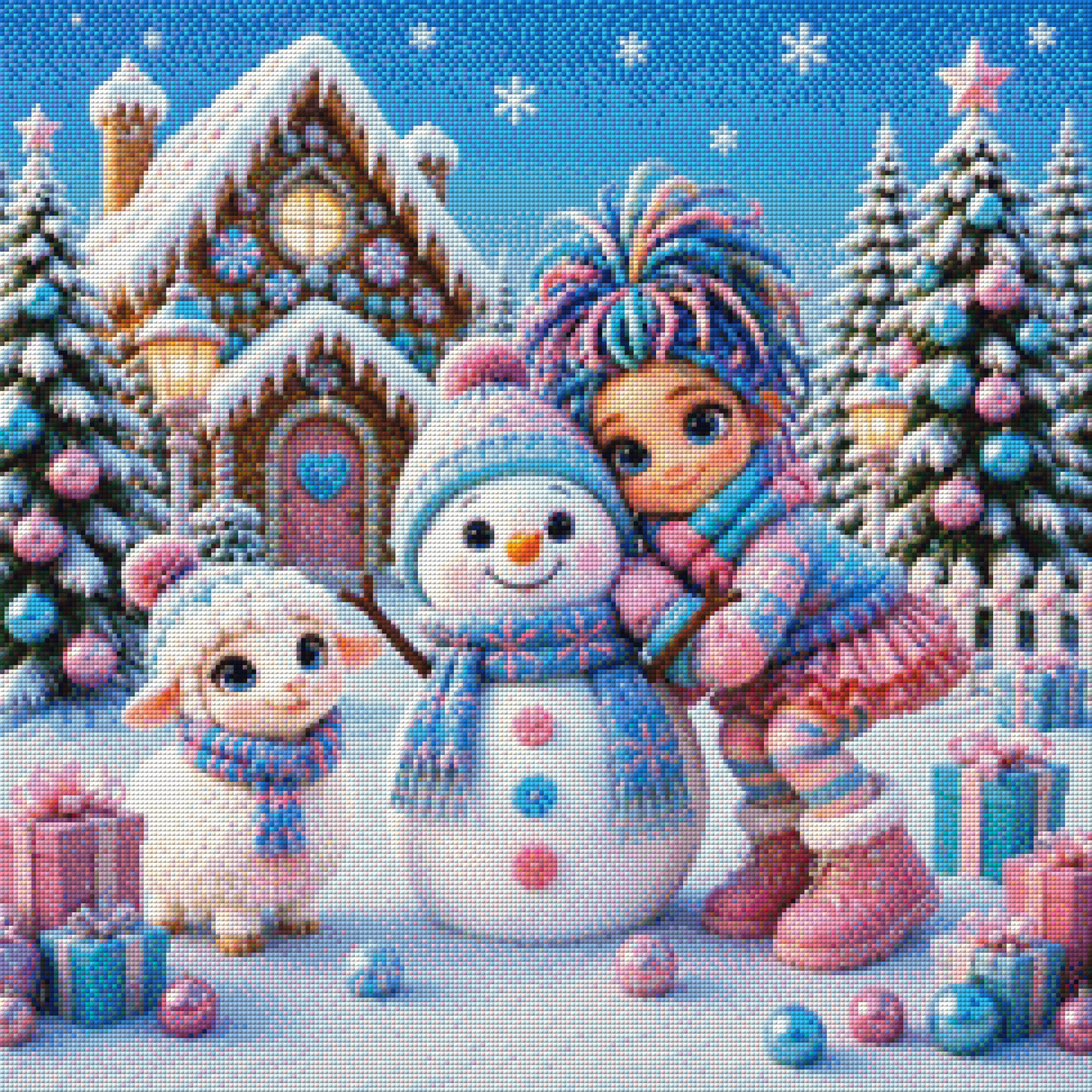 Vorbestellen: Diamond Painting "Snowmanfriend" (60x60) by Snowi