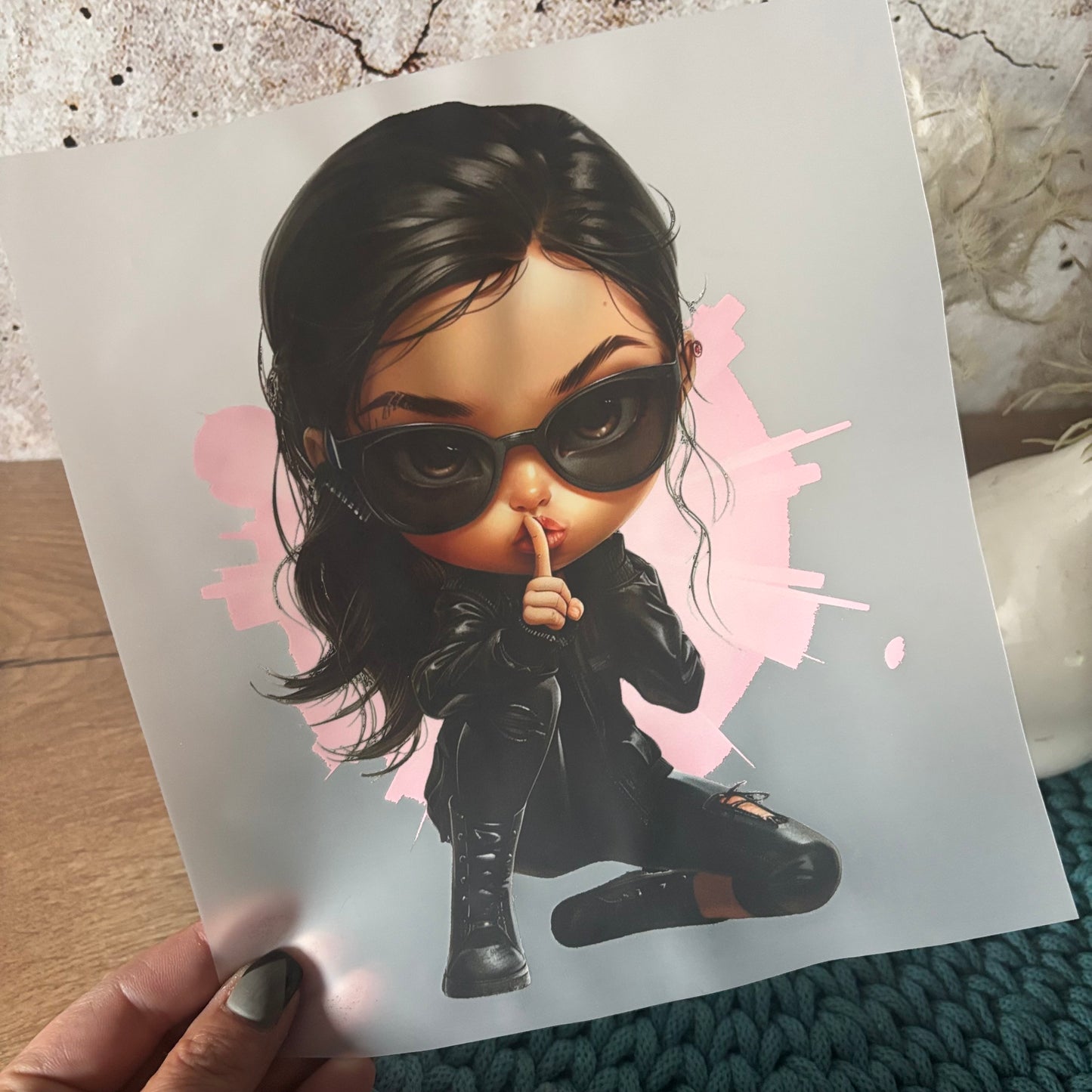 GlamCups Bügelbild „Spionin"