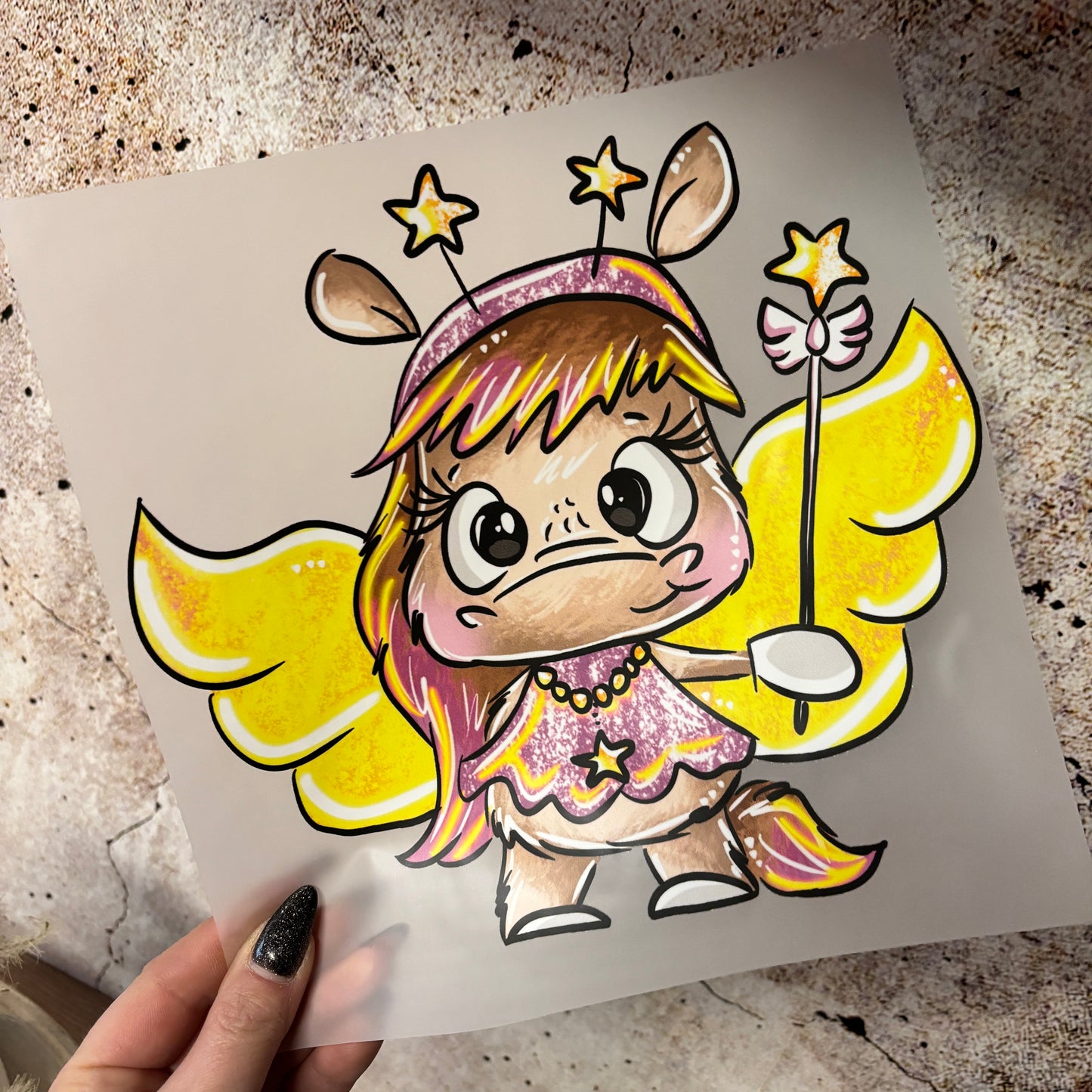 GlamCups Bügelbild Schnubbi „ Glitzer Prinzessin"