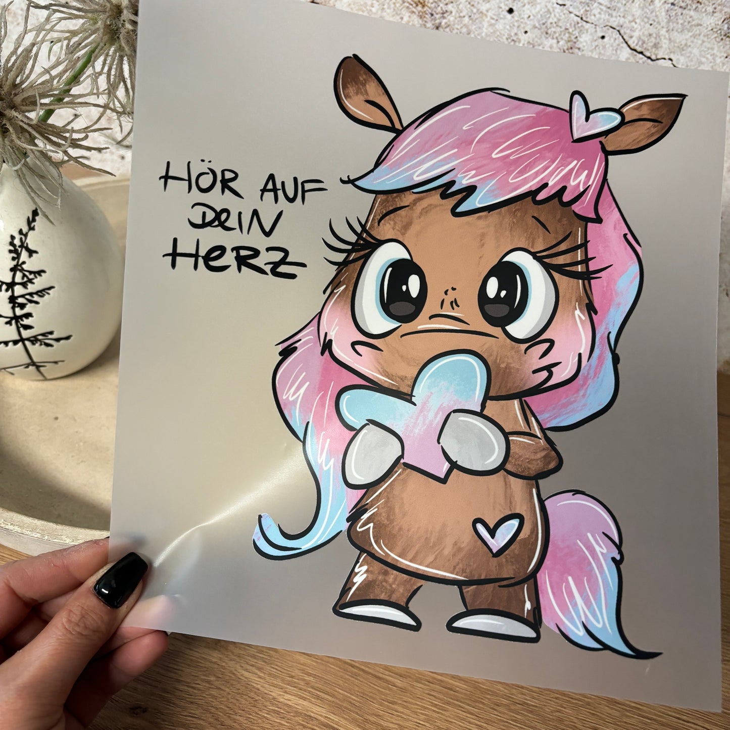 GlamCups Bügelbild Schnubbi „ Herz macht Menschen“