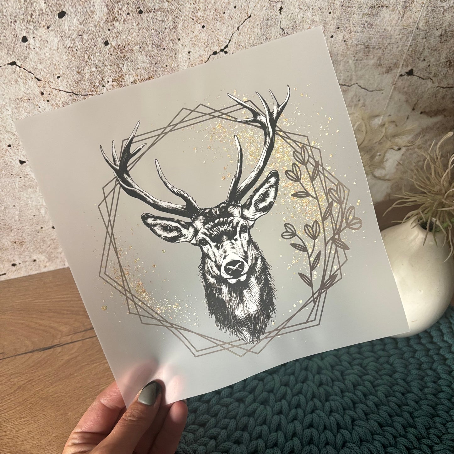 GlamCups Bügelbild „Hirsch"