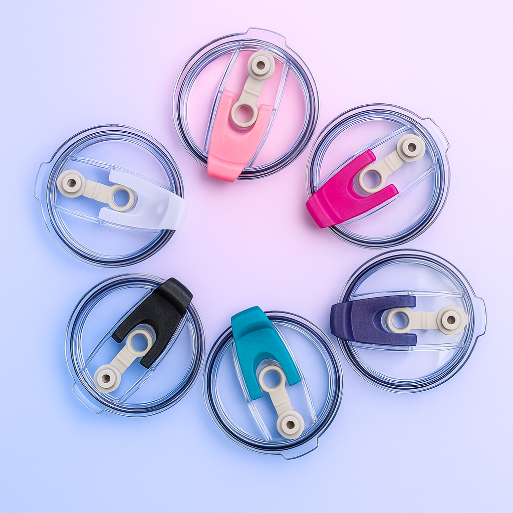 Bunte Deckel mit Hebeverschluss für den ThermoCup