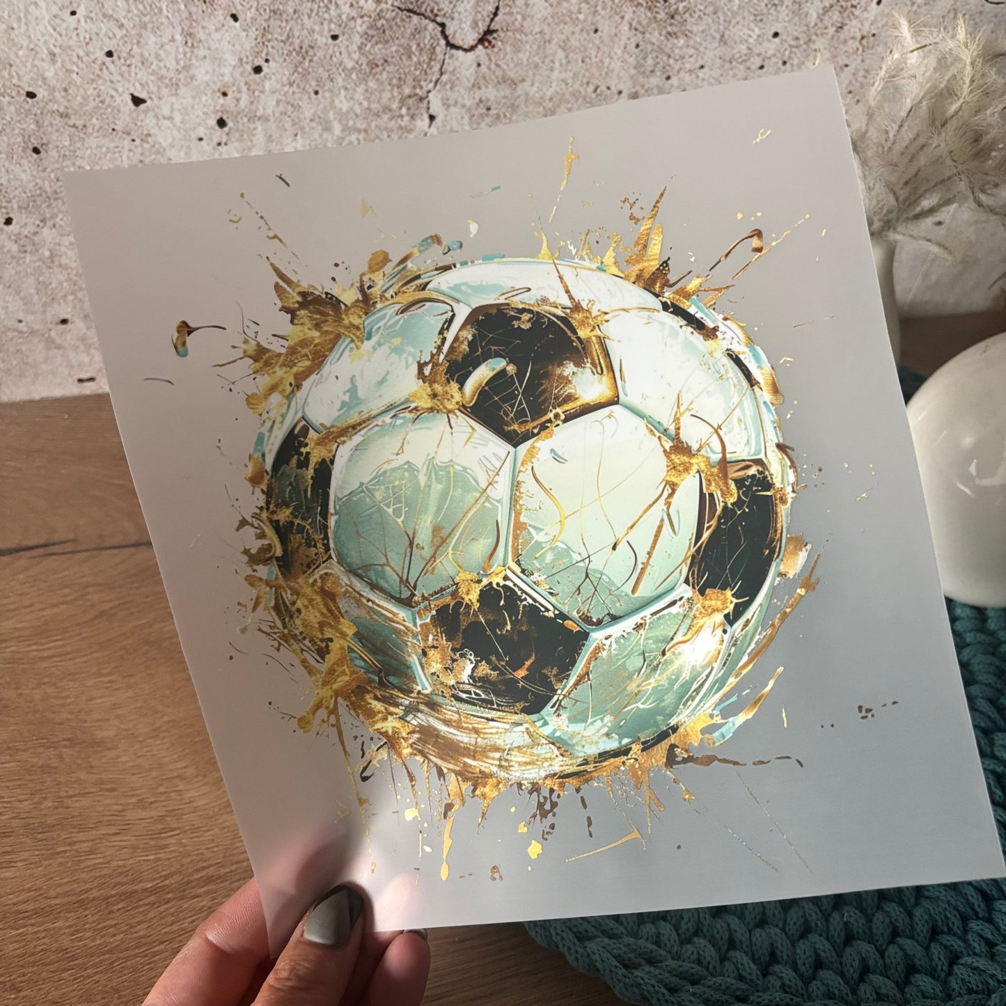 GlamCups Bügelbild „ Fußball"