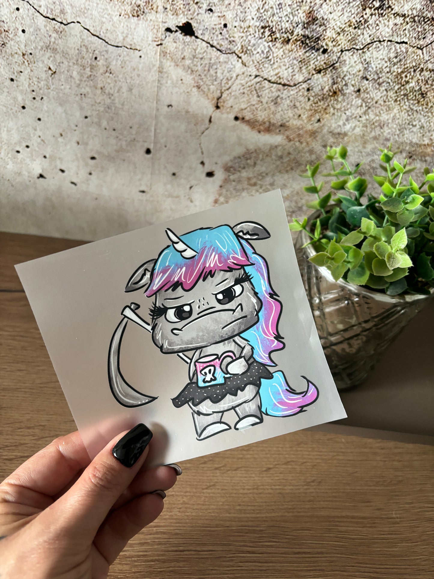 GlamCups Bügelbild Schnubbi „ Guten Morgen Einhorn“