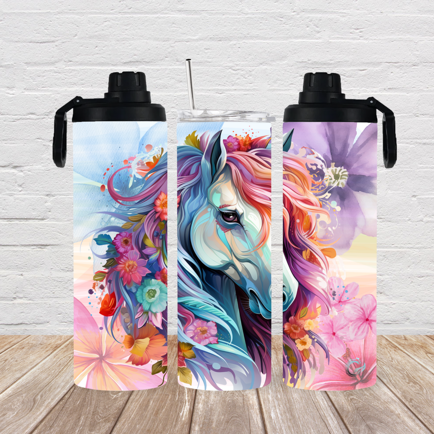 ThermoCup mit Drehverschluss “White Horse“