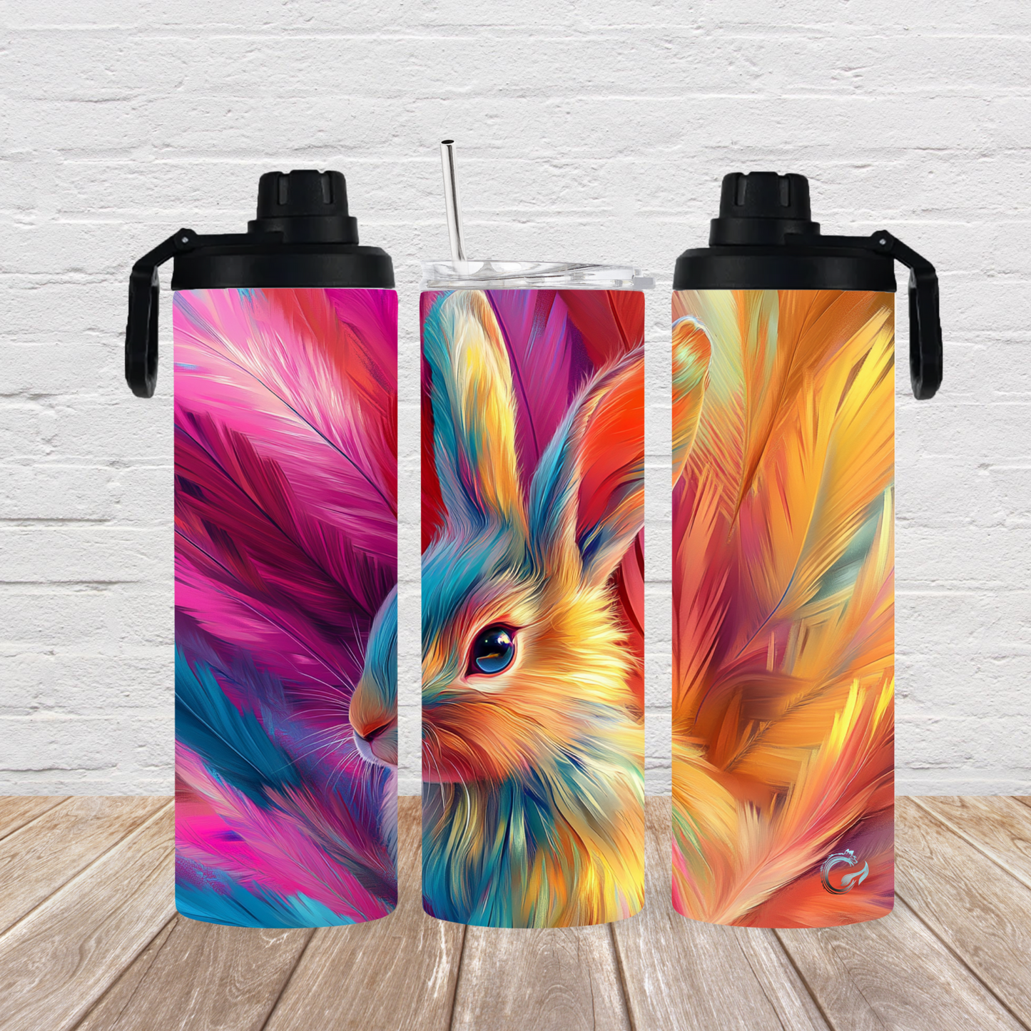 Drehverschluss 2 Deckel “Hase bunt“