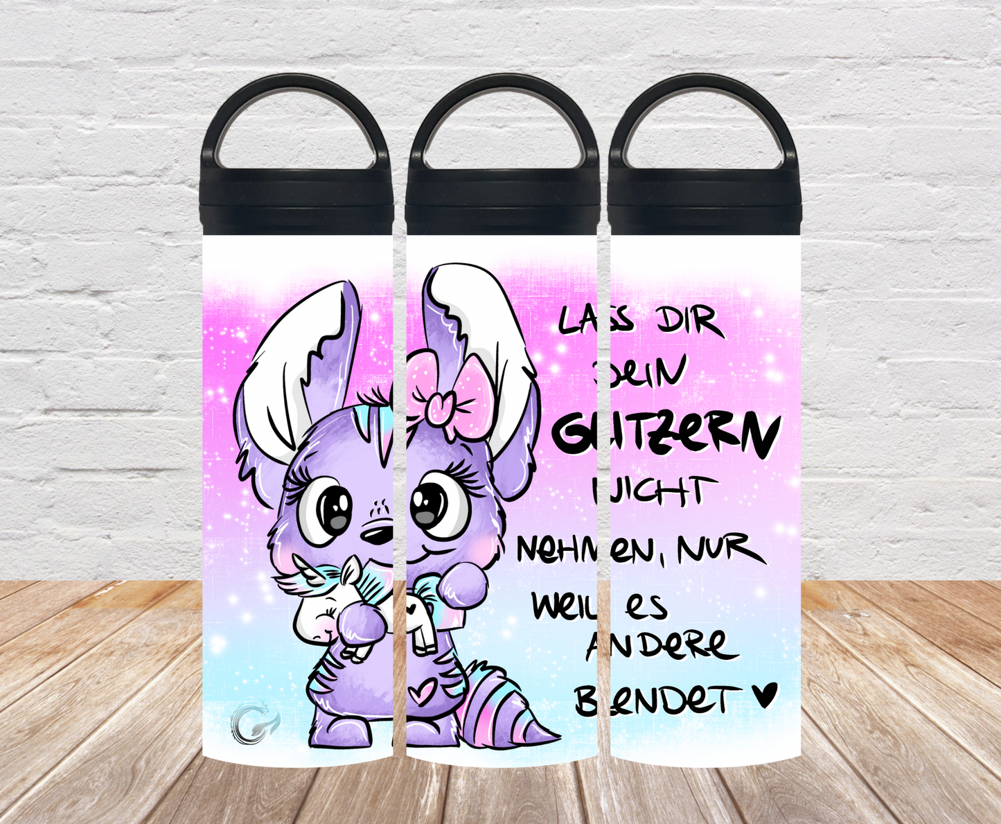 "Lass dur dein Glitzer..." Thermosflasche