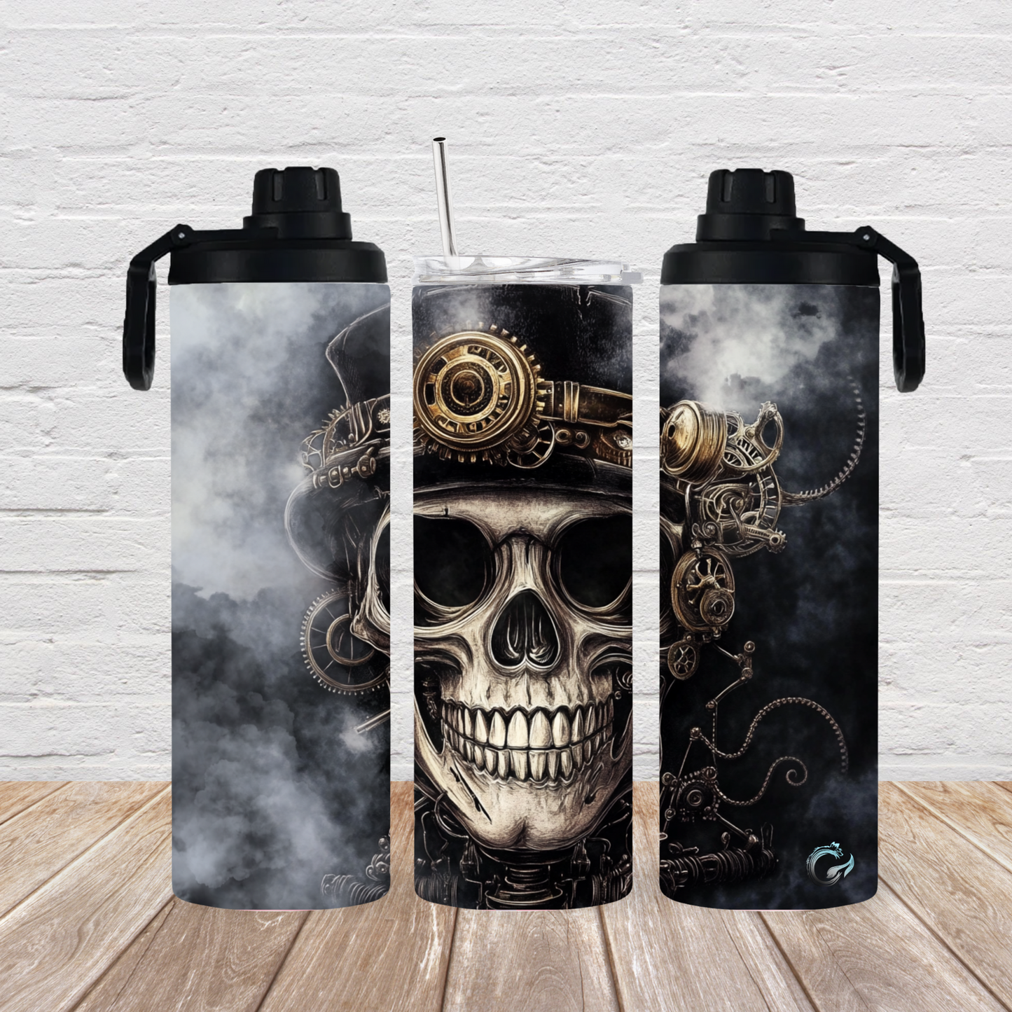 ThermoCup mit Drehverschluss “Skull 2 Sreampunk“