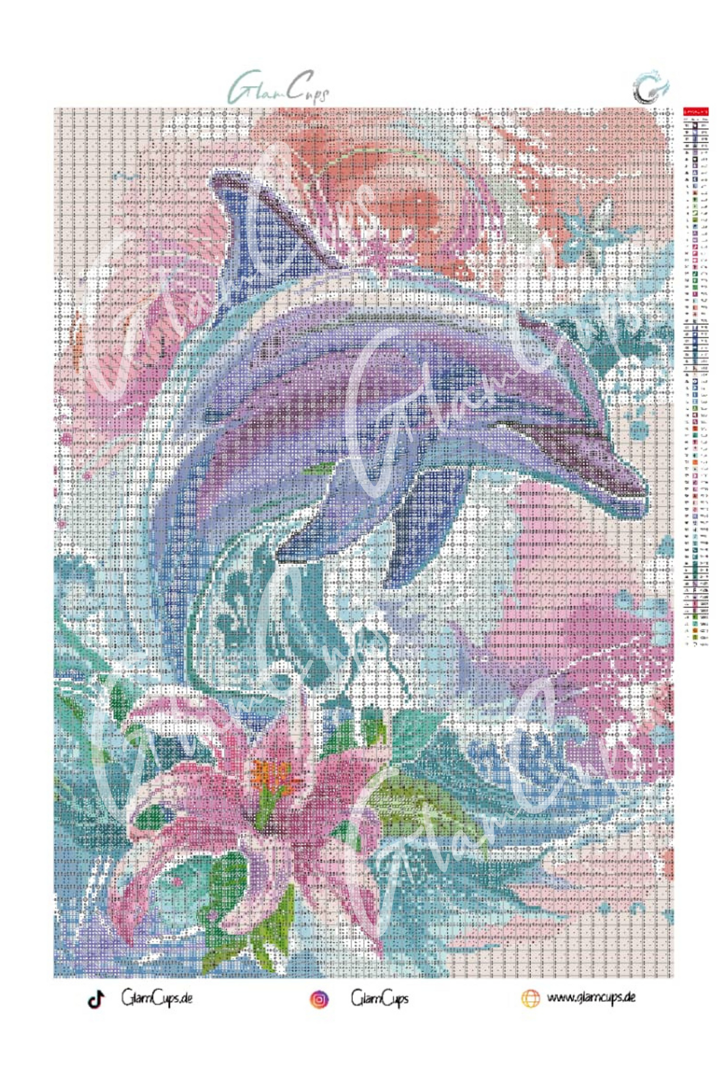 Diamond Painting Delfin (50x70cm) + AB & Fairy Dust