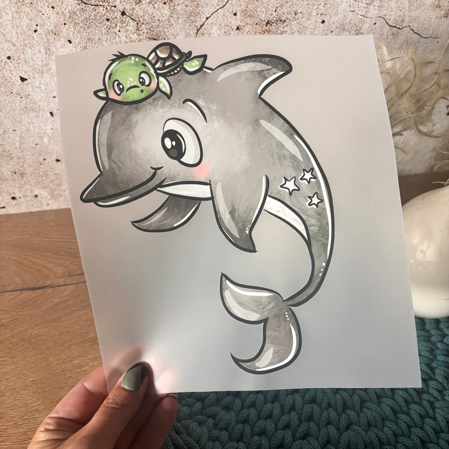 GlamCups Bügelbild Schnubbi „ Delphin"