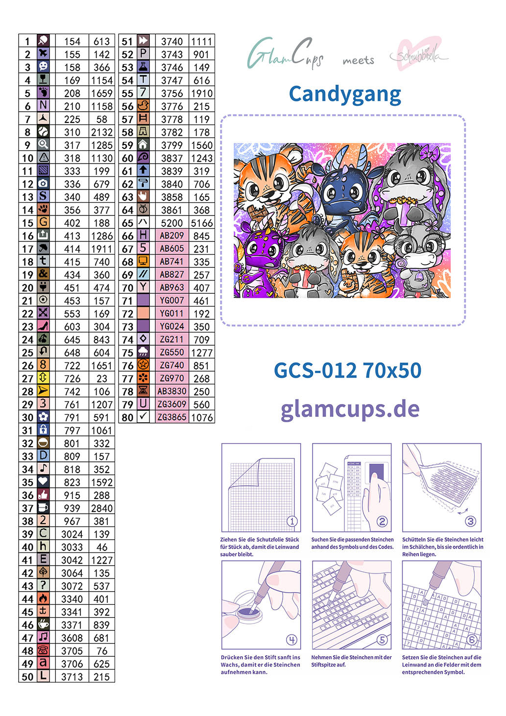 Vorbestellung: Diamond Painting "CandyGang" 70x50cm