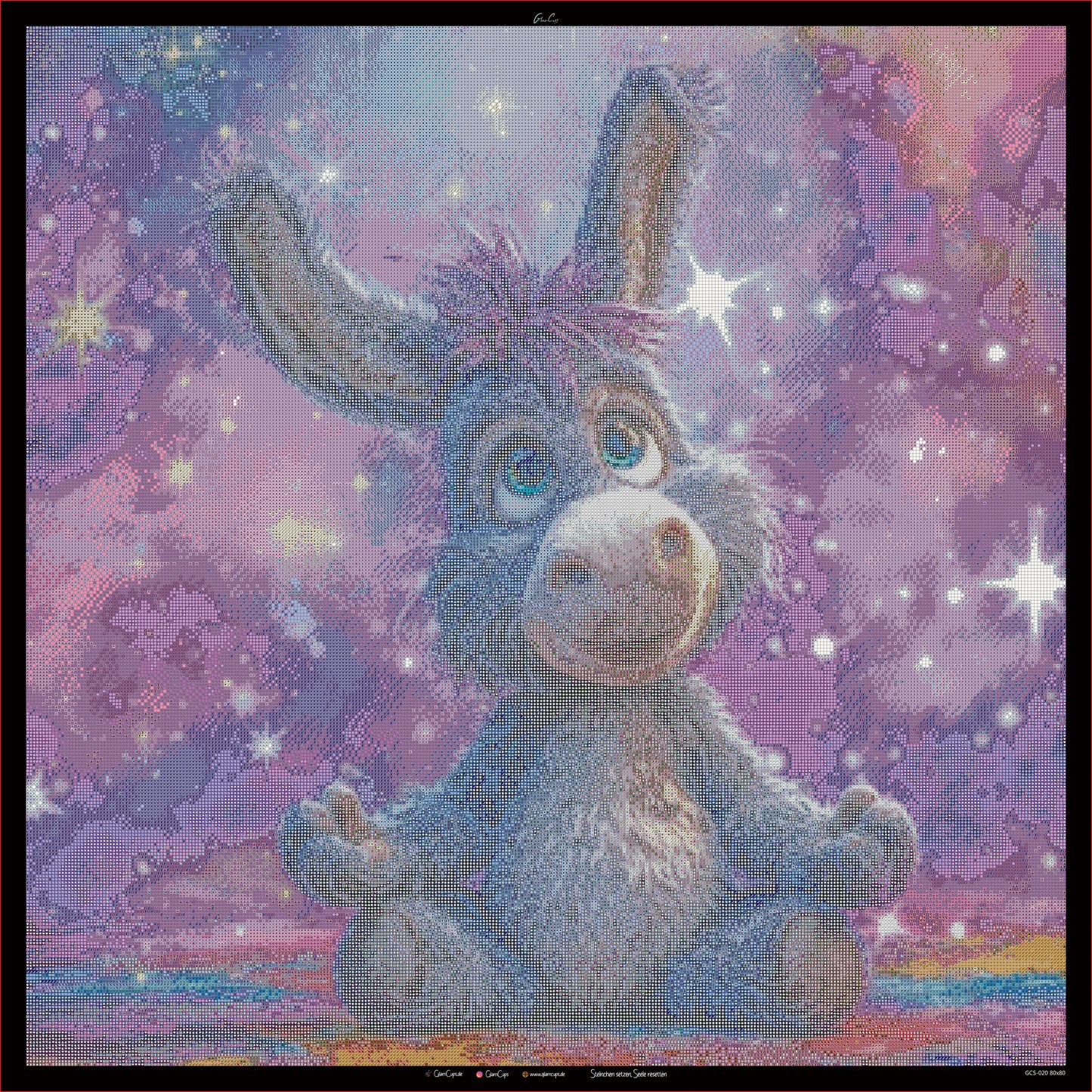 Diamond Painting "YogaEsel" 80x80cm