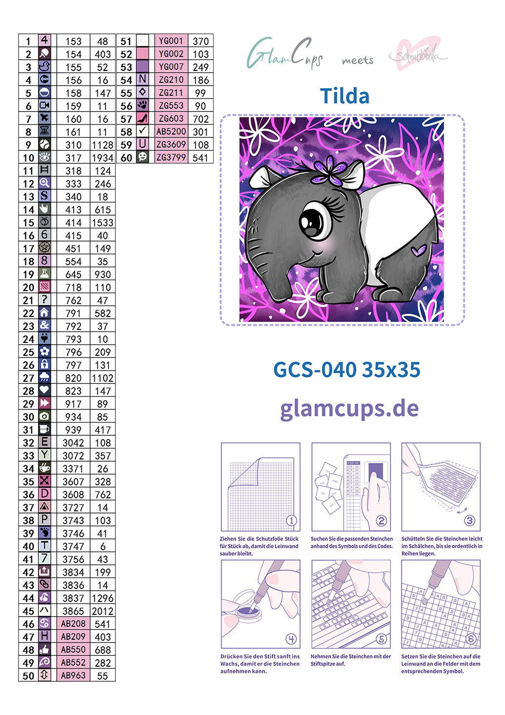 Vorbestellung: Diamond Painting "Tilda" 35x35cm