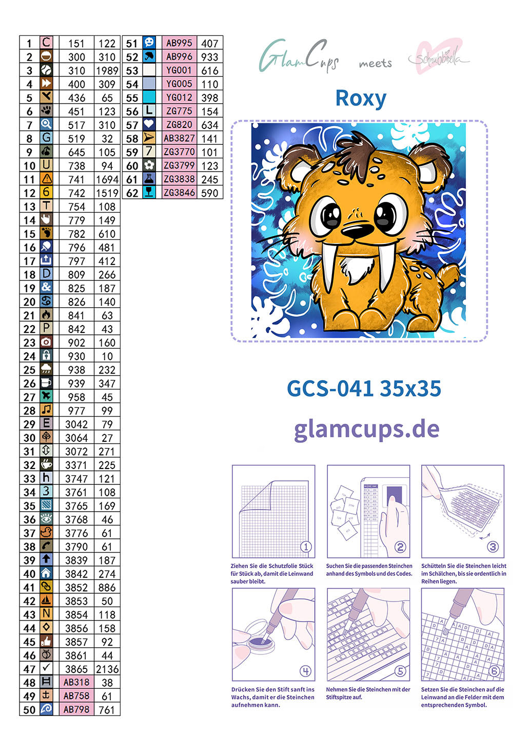 Vorbestellung: Diamond Painting "Roxy" 35x35cm