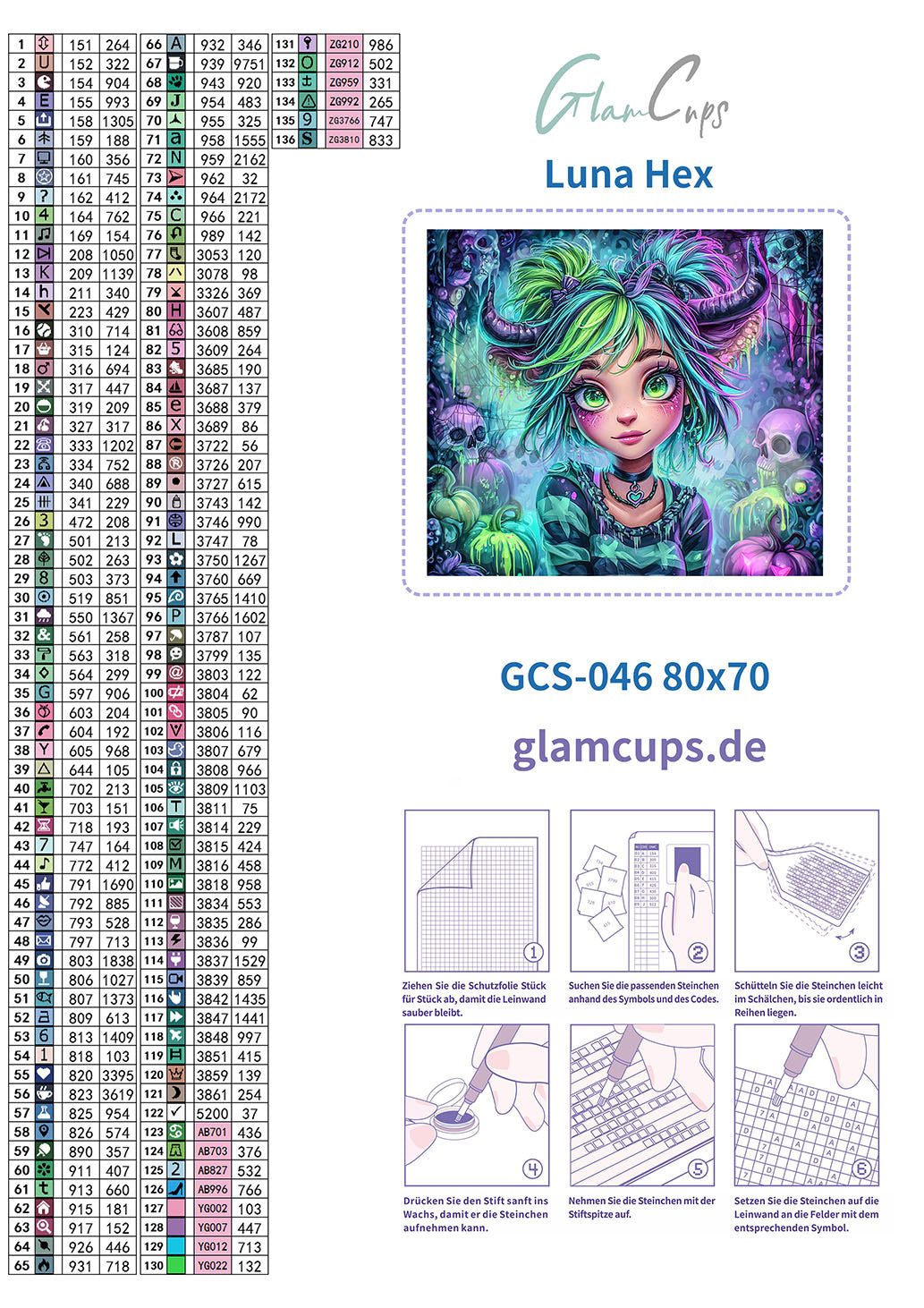 Vorbestellung: Diamond Painting "Luna Hex" 80x70cm