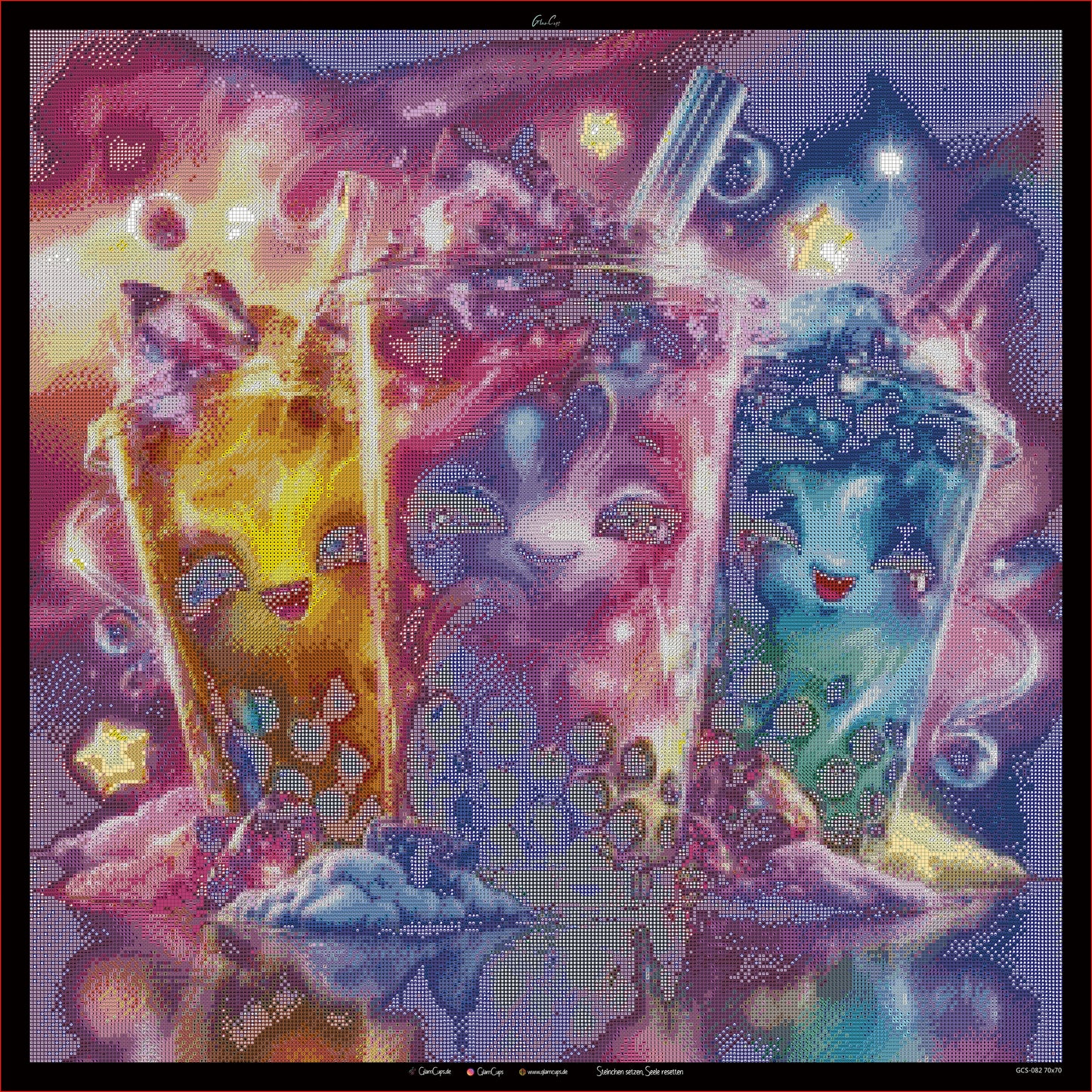 Diamond Painting "Bubble Tea" (70x70) by Steinchensuchti