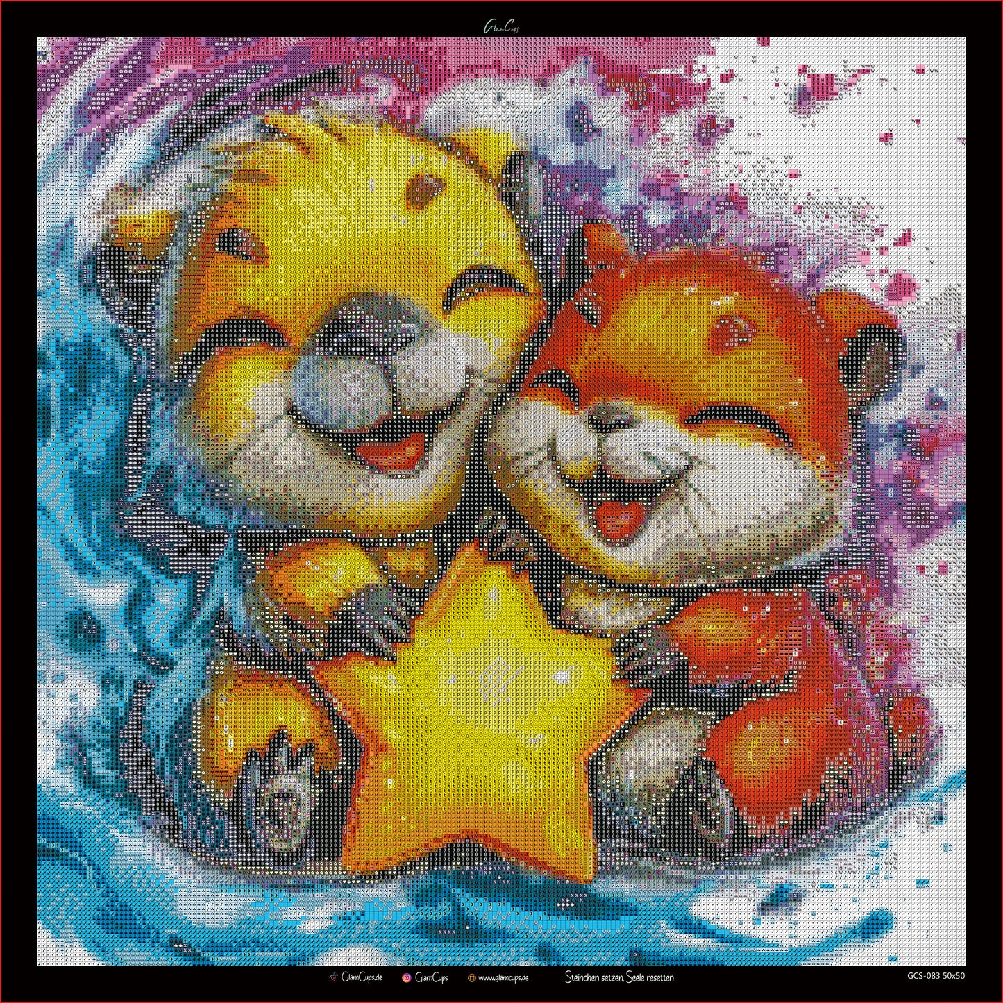 Diamond Painting "Sternenfreunde" (50x50cm) by Steinchensuchti