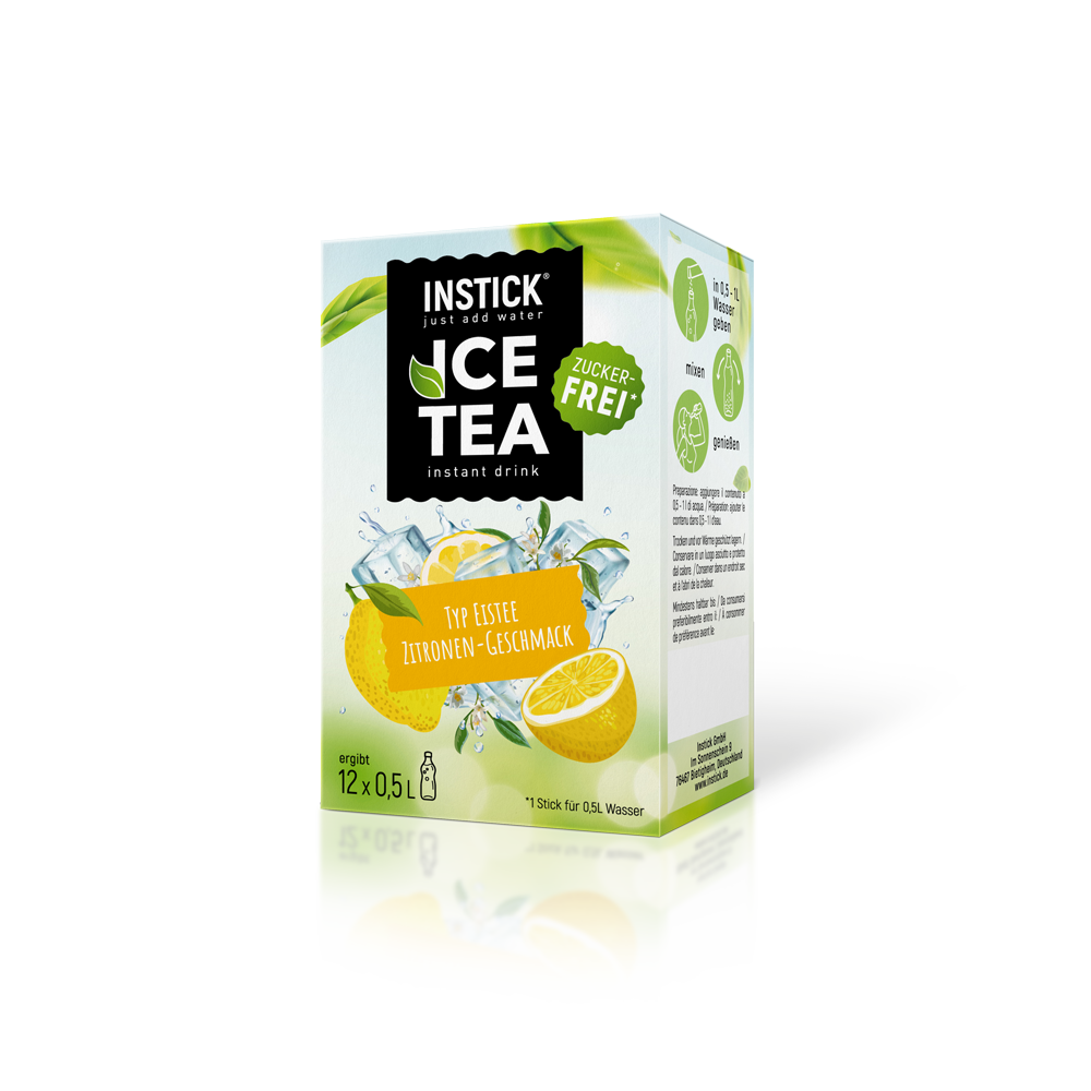 Eistee Zitrone (Schwarztee-Extrakt) für 12 x 0,5 L zuckerfreies Getränk