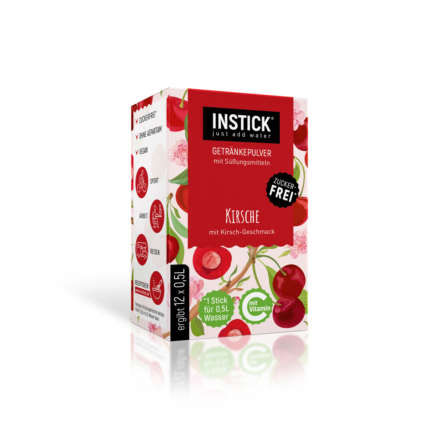 Kirsche für 12 x 0,5 L zuckerfreies Getränk