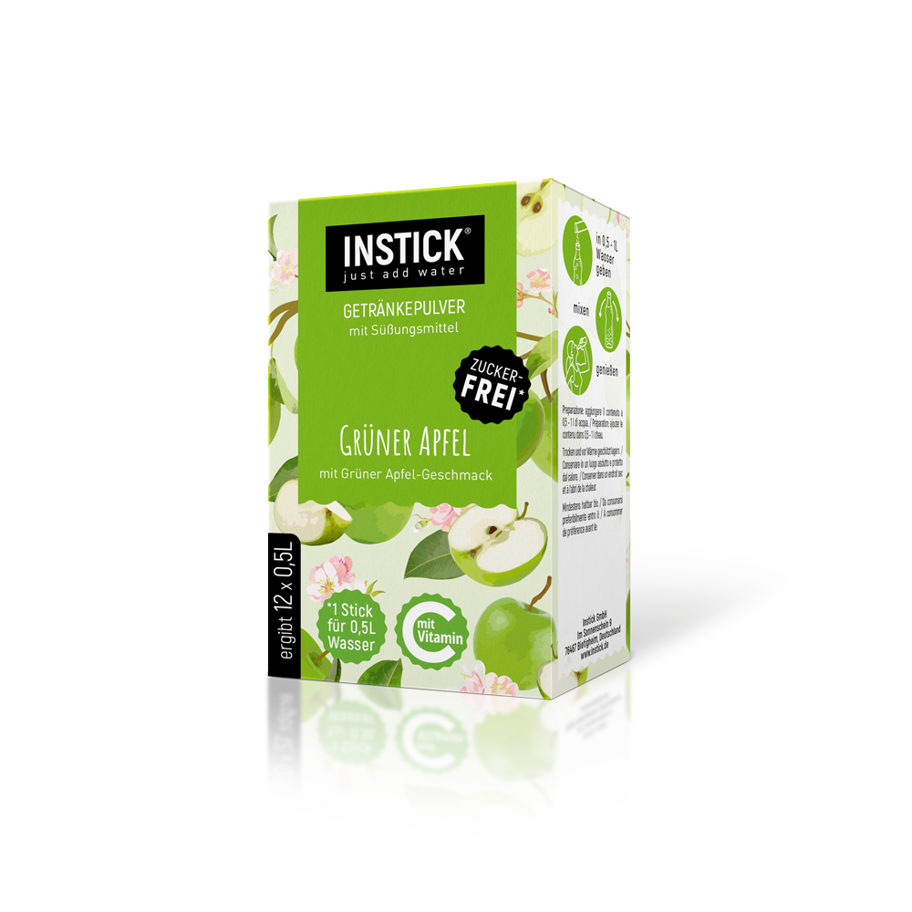 Grüner Apfel für 12 x 0,5 L zuckerfreies Getränk