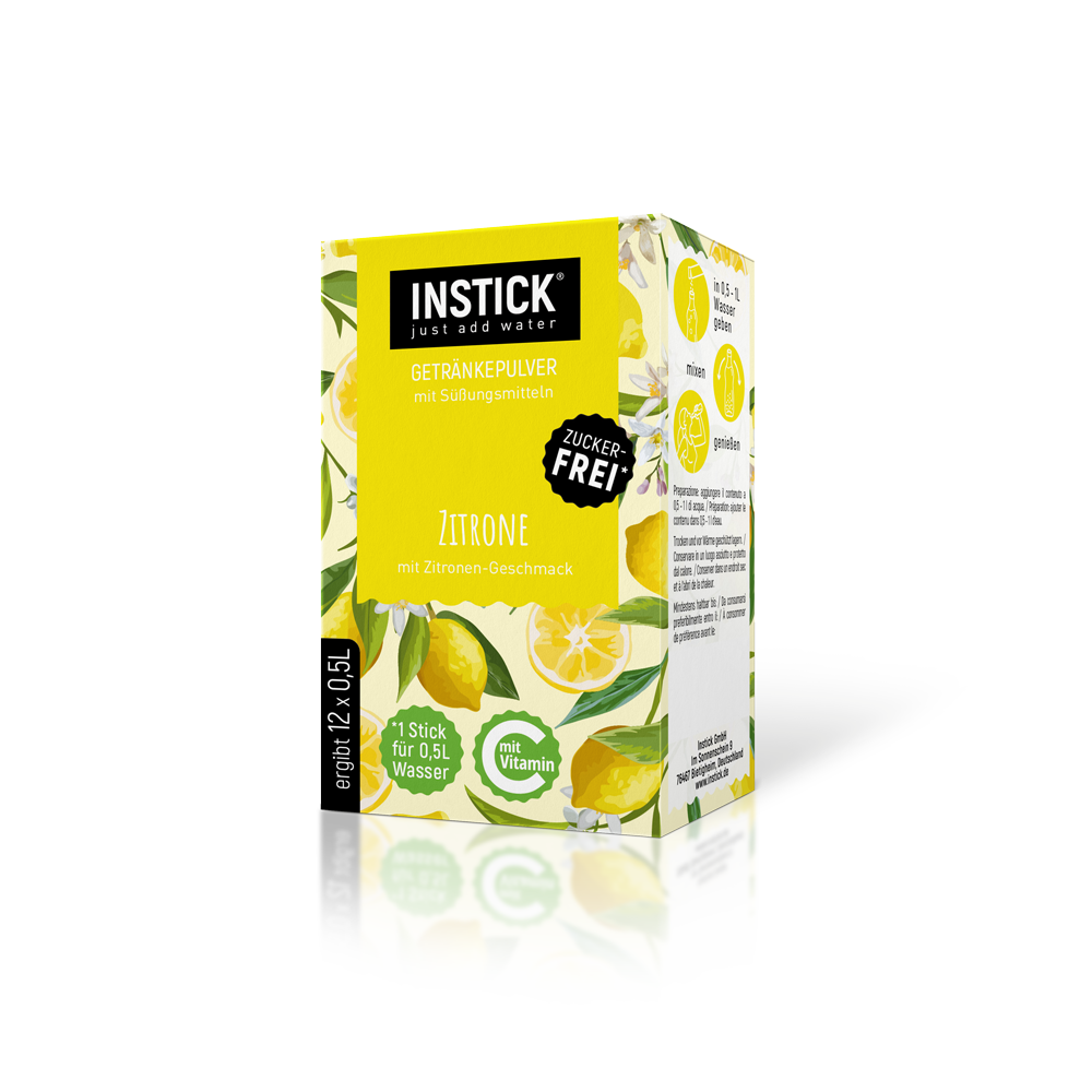 Zitrone für 12 x 0,5 L zuckerfreies Getränk