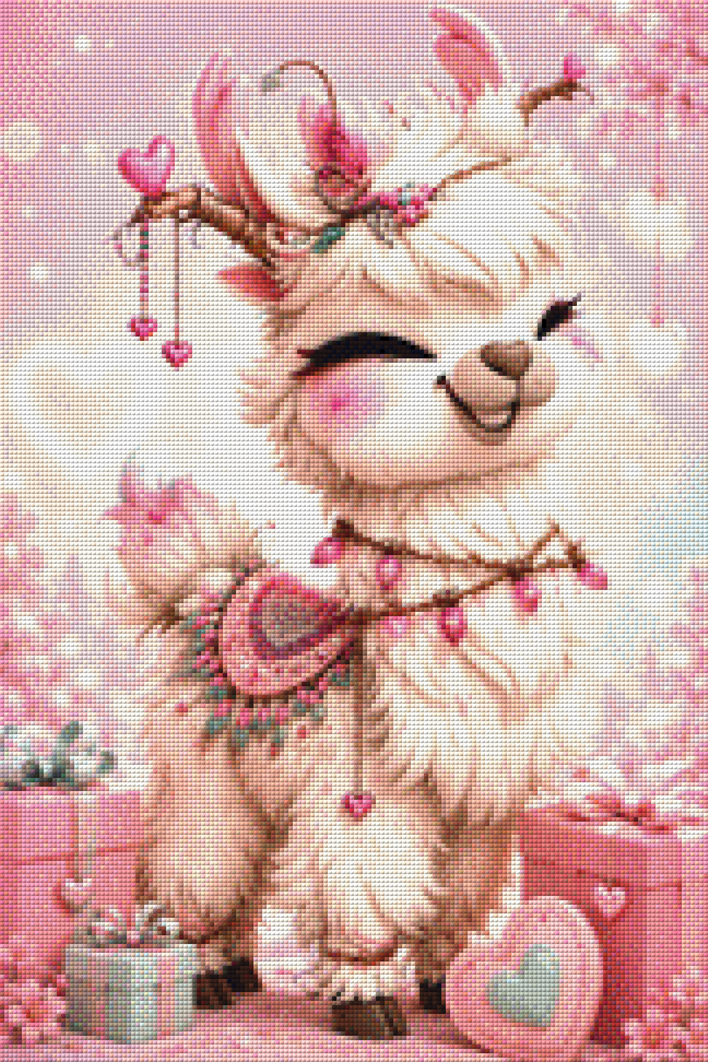 Vorbestellen: Diamond Painting "Lama X-Mas Drama" (40x60) by Trible C Design