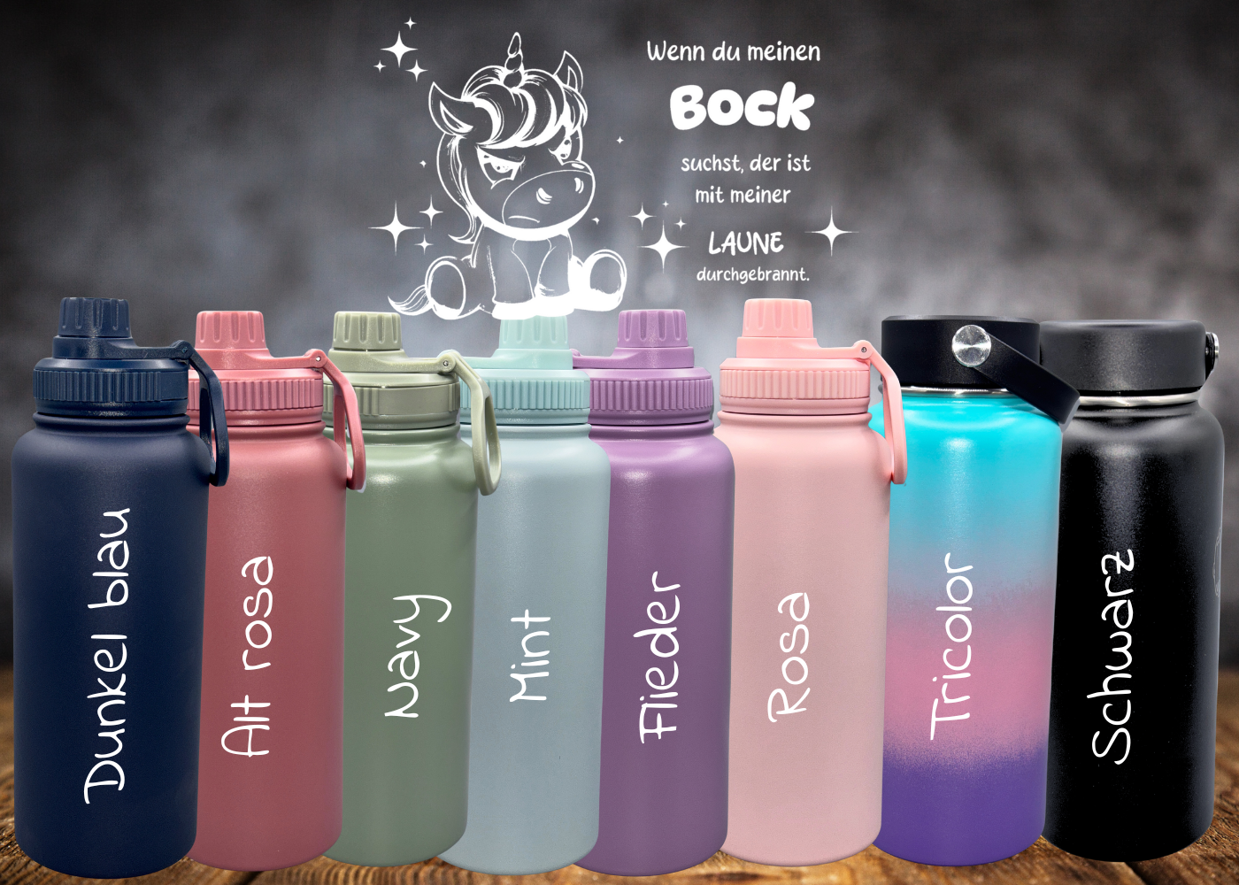 550 ml Pure Matt Thermoflasche – Motive siehe Bilder