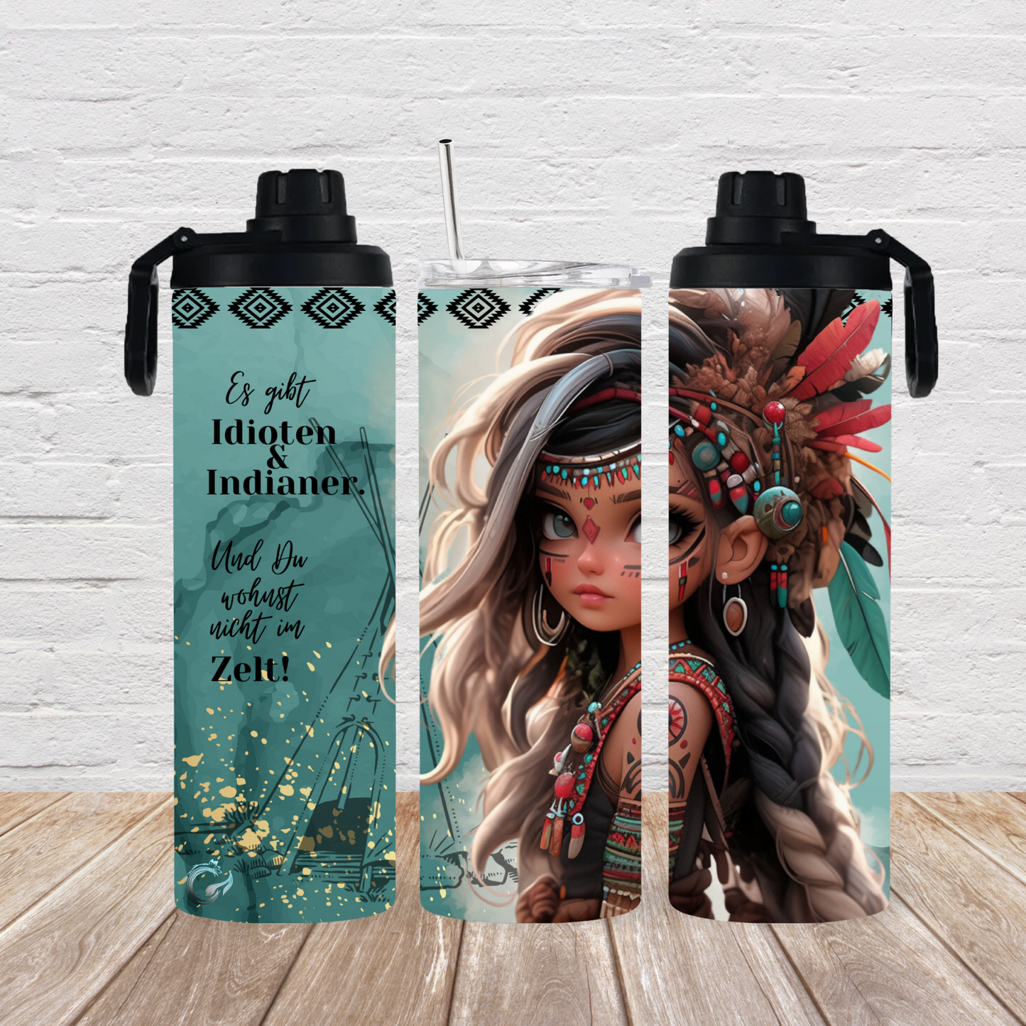 Drehverschluss 2 Deckel “Nativ American by Trible C Design“