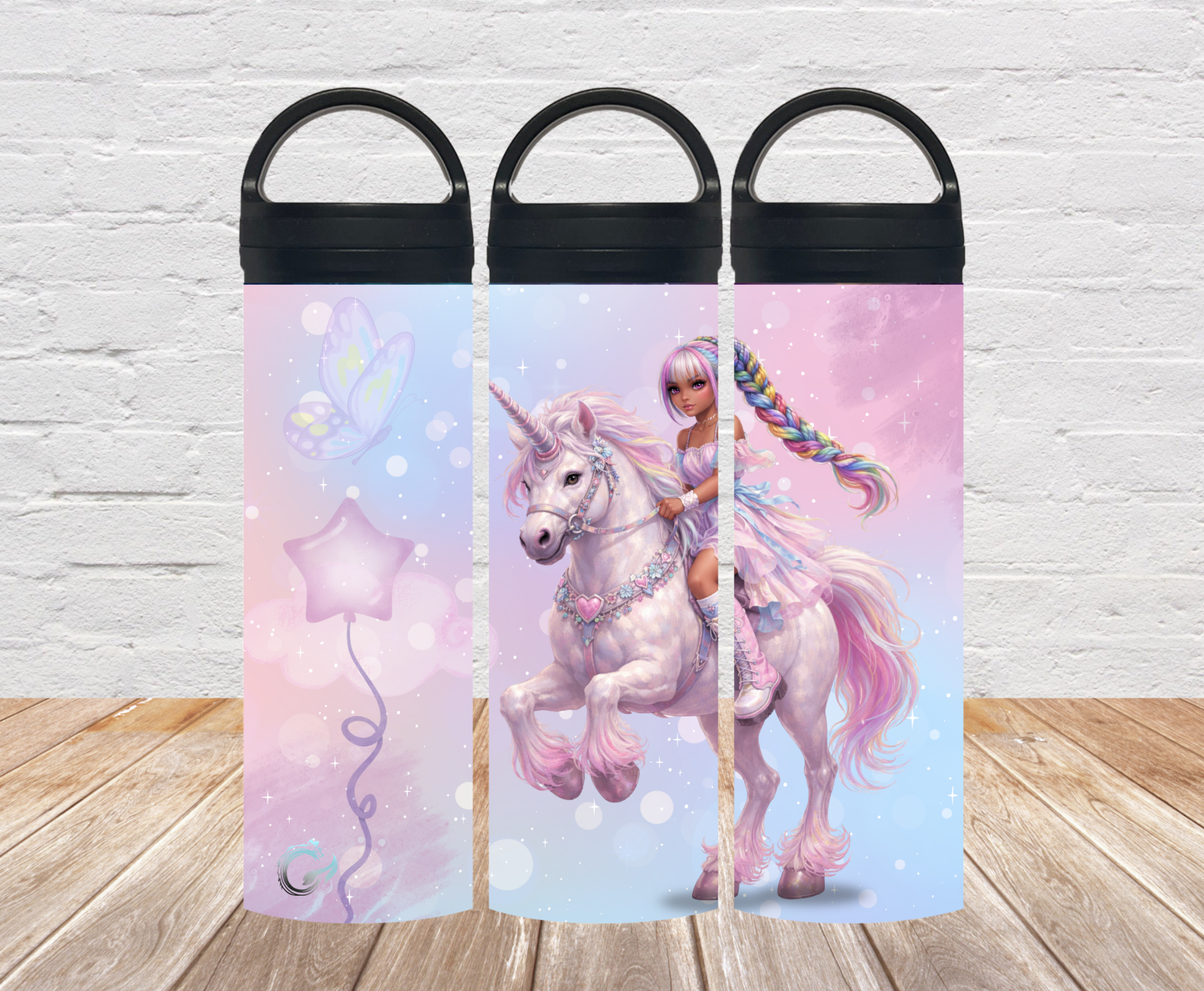 "Einhornreiterin" Thermosflasche 500ml / 700ml