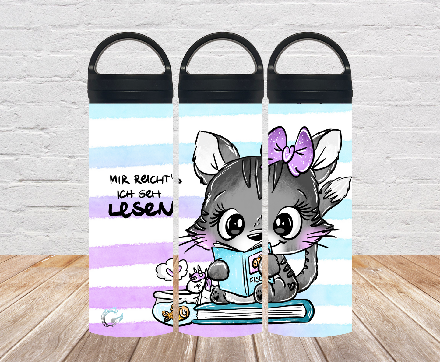 "Lesekatze" Thermosflasche