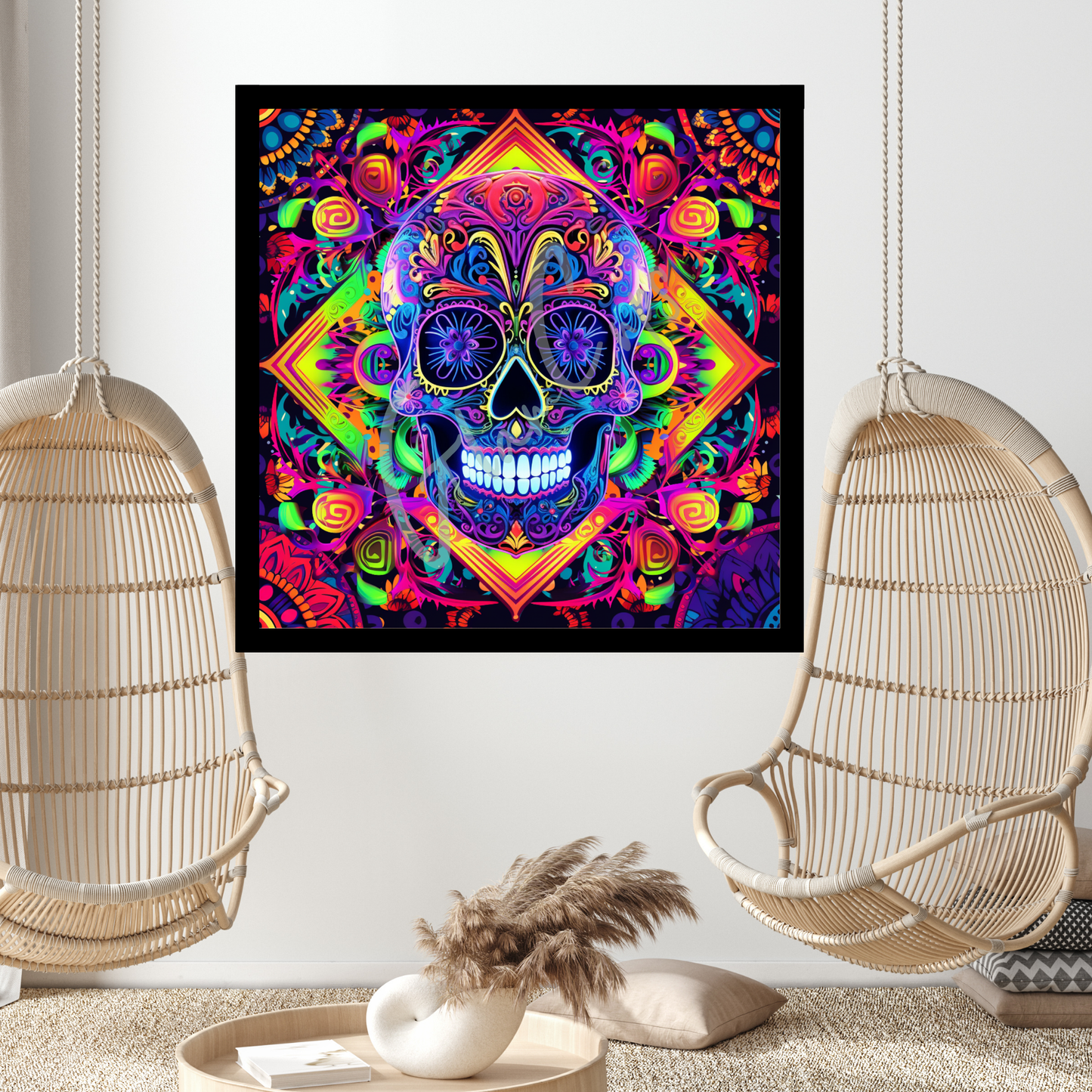 Diamond Painting "MandalaSkull" 80x80cm