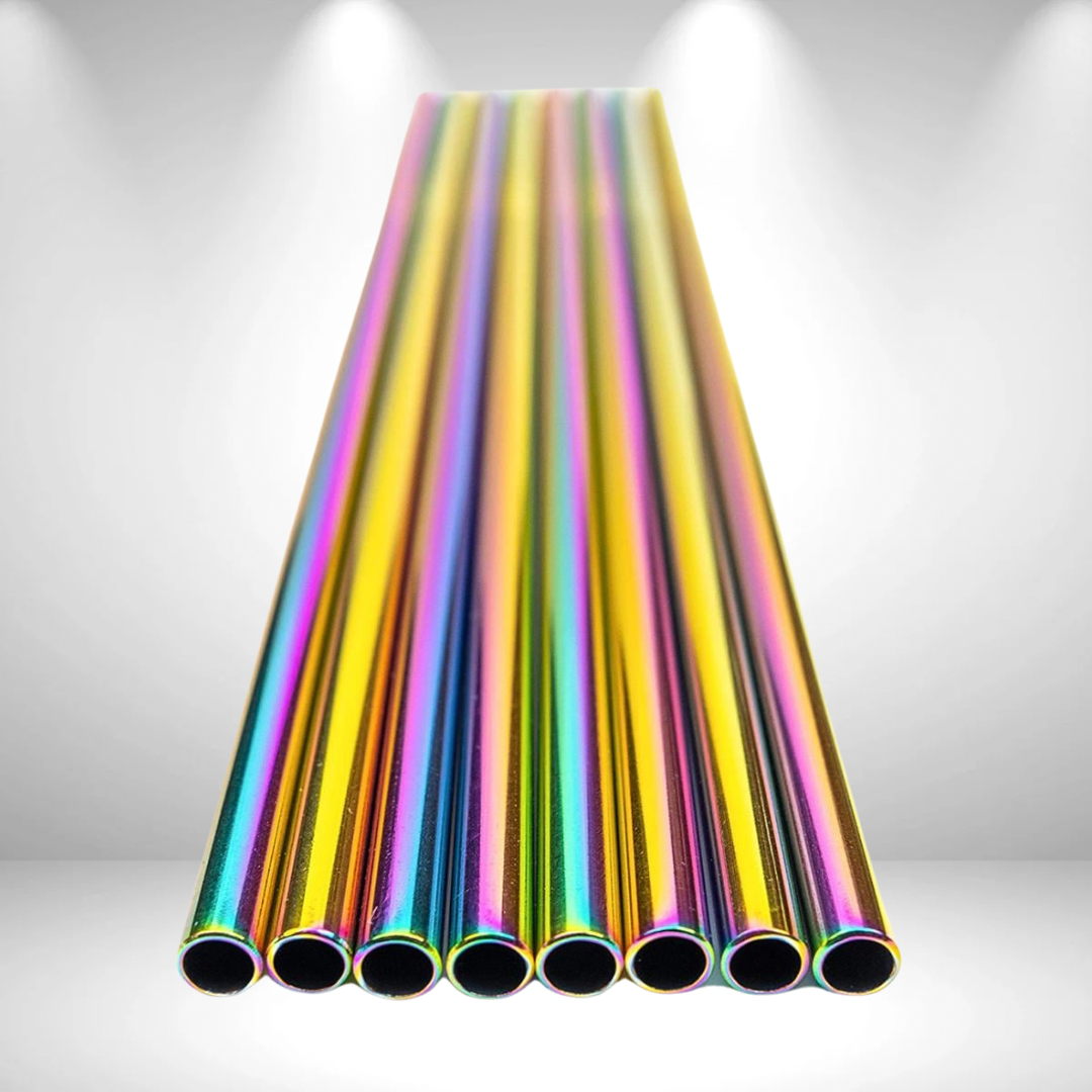 Regenbogen Edelstahl Trinkhalm für ThermoCup Max