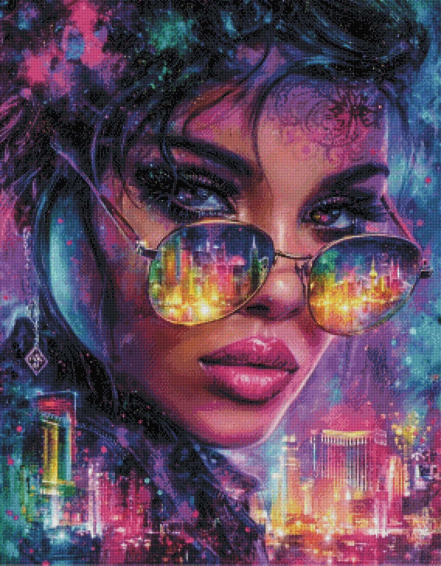 Vorbestellung bis 20.04.2026/Diamond Painting "Neon Dreams" (70x90) by Anny.ai