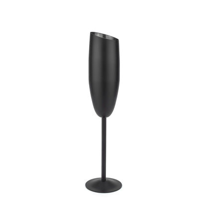 2 er Set — Sektglas Edelstahl „Gravur 1 Seite“