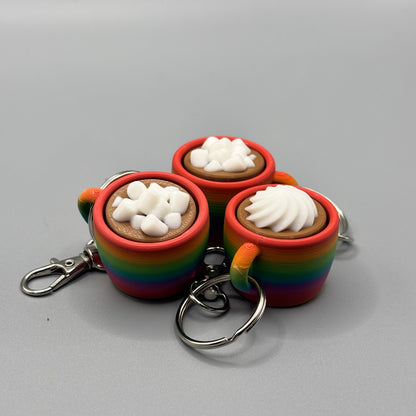 Regenbogen Coffee Clicker Schlüsselanhänger