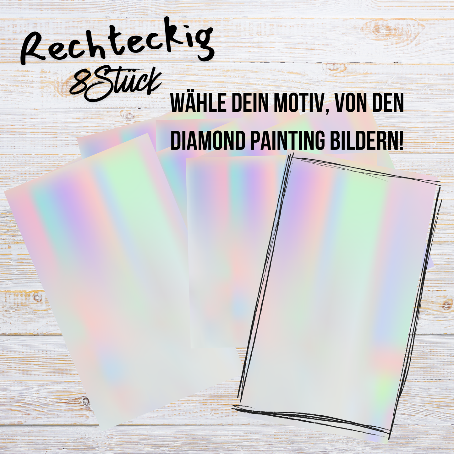 Rechteckig 8x Cover Paper "Motiv wählbar"