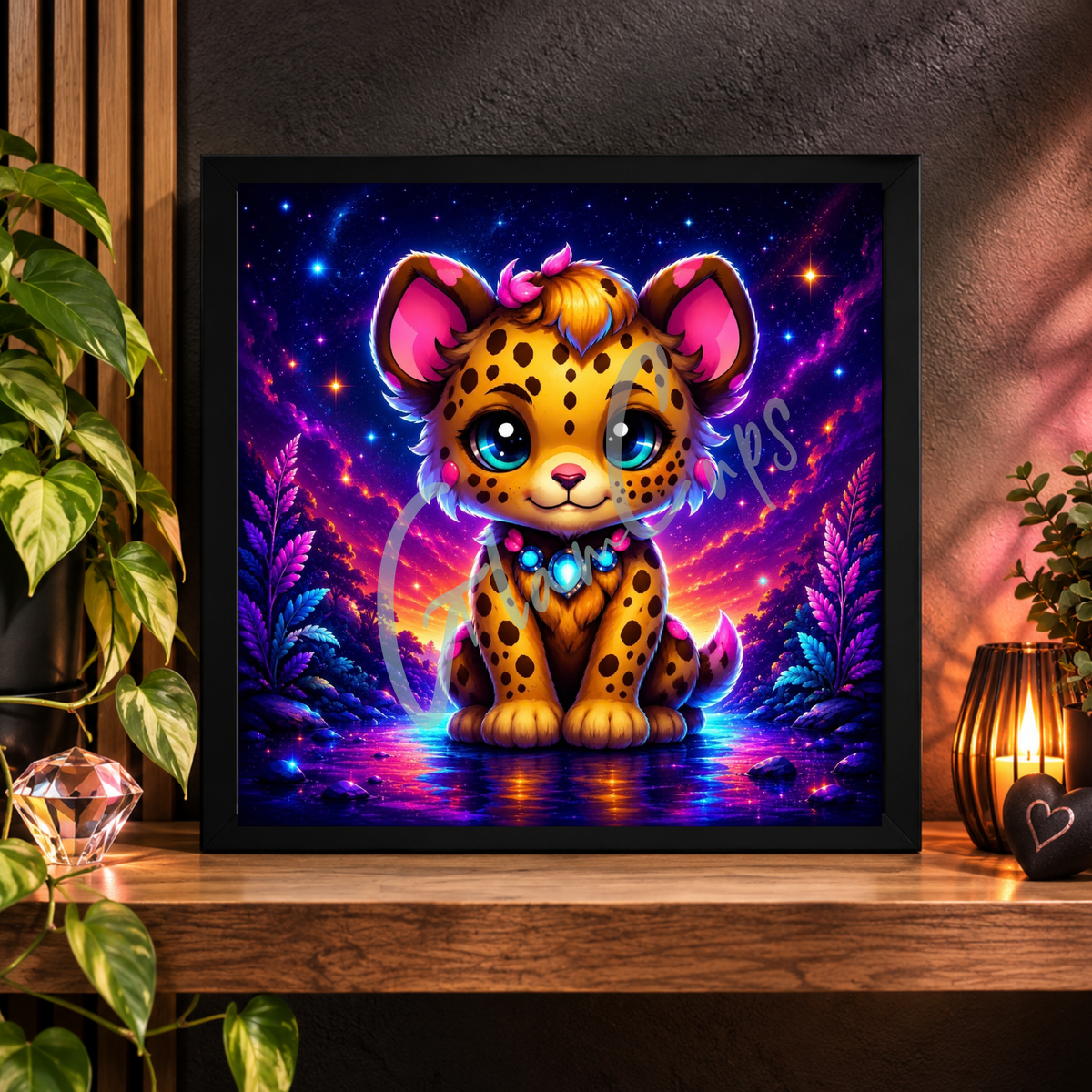 Diamond Painting "Neon Leo" (28x28) by Tribls C Design