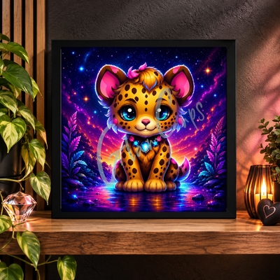 Diamond Painting "Neon Leo" (28x28) by Tribls C Design