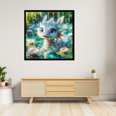 Vorbestellen: Diamond Painting "Minidrache Milo" (70x70) by Lexxy.ai