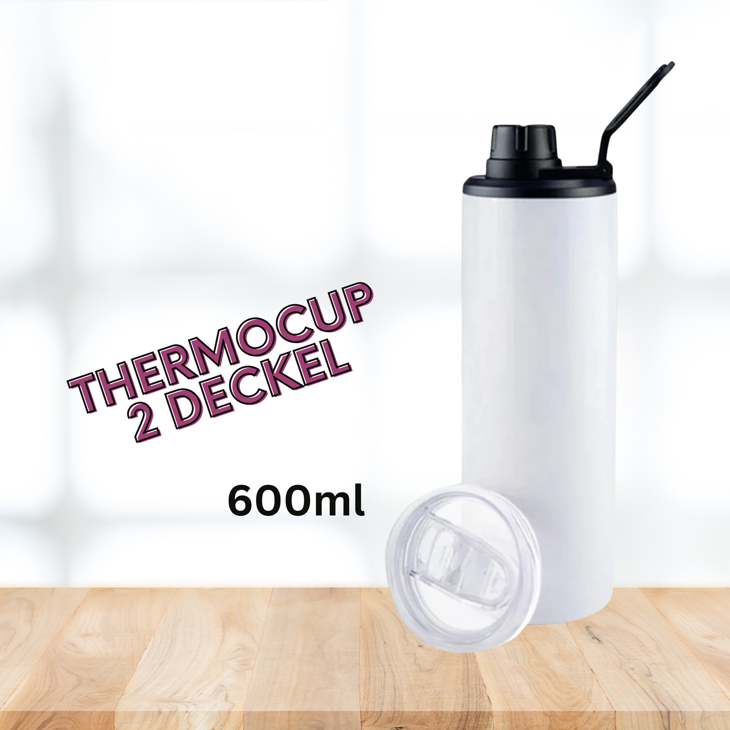 ThermoCup Drehverschluss 2 Deckel „Viking Girl“