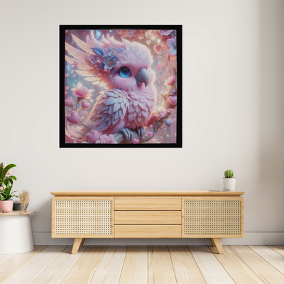 Vorbestellen: Diamond Painting "Flauschfeder Finja" (70x70) by Lexxy.ai