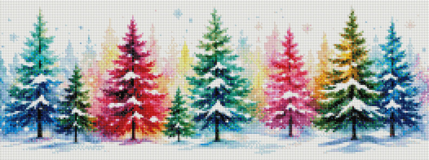 Vorbestellen: Diamond Painting "Winterbäume" (67x25)