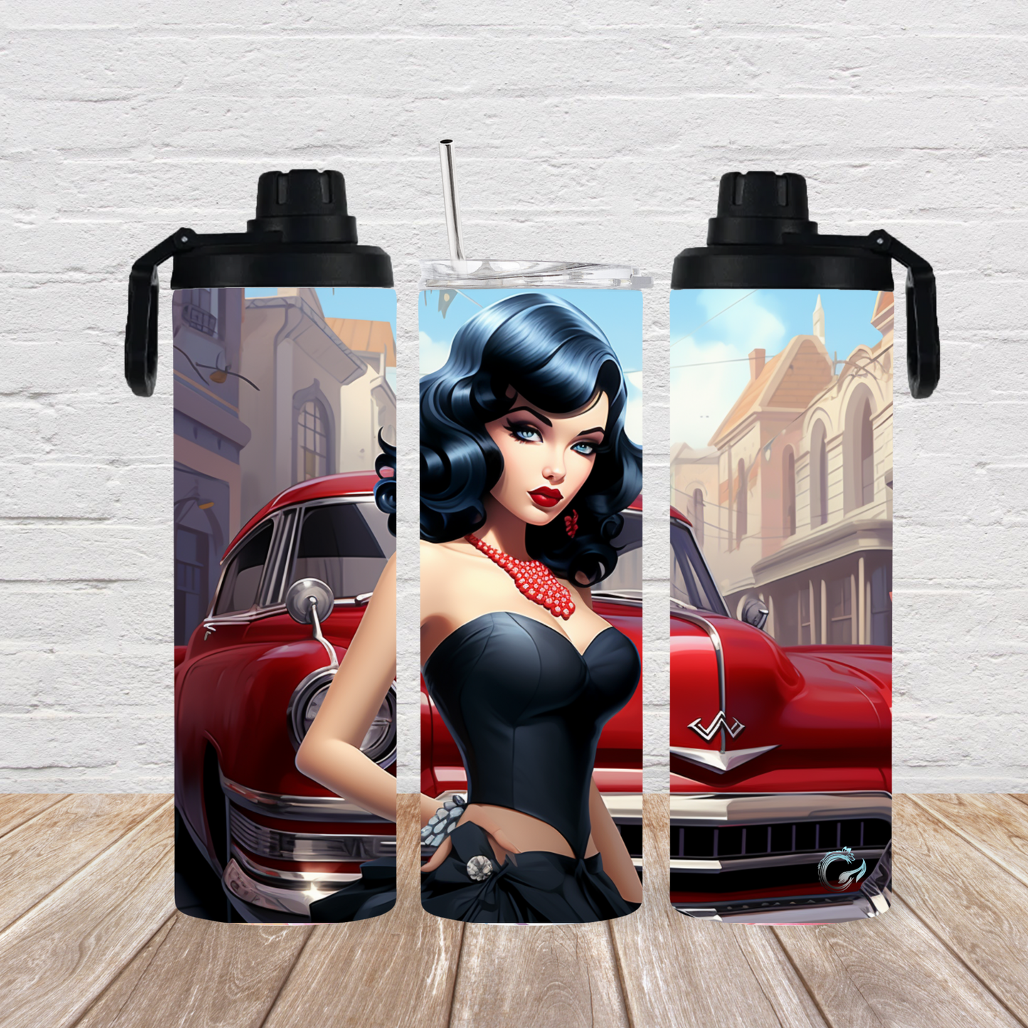 ThermoCup mit  Drehverschluss “Rockabilly“
