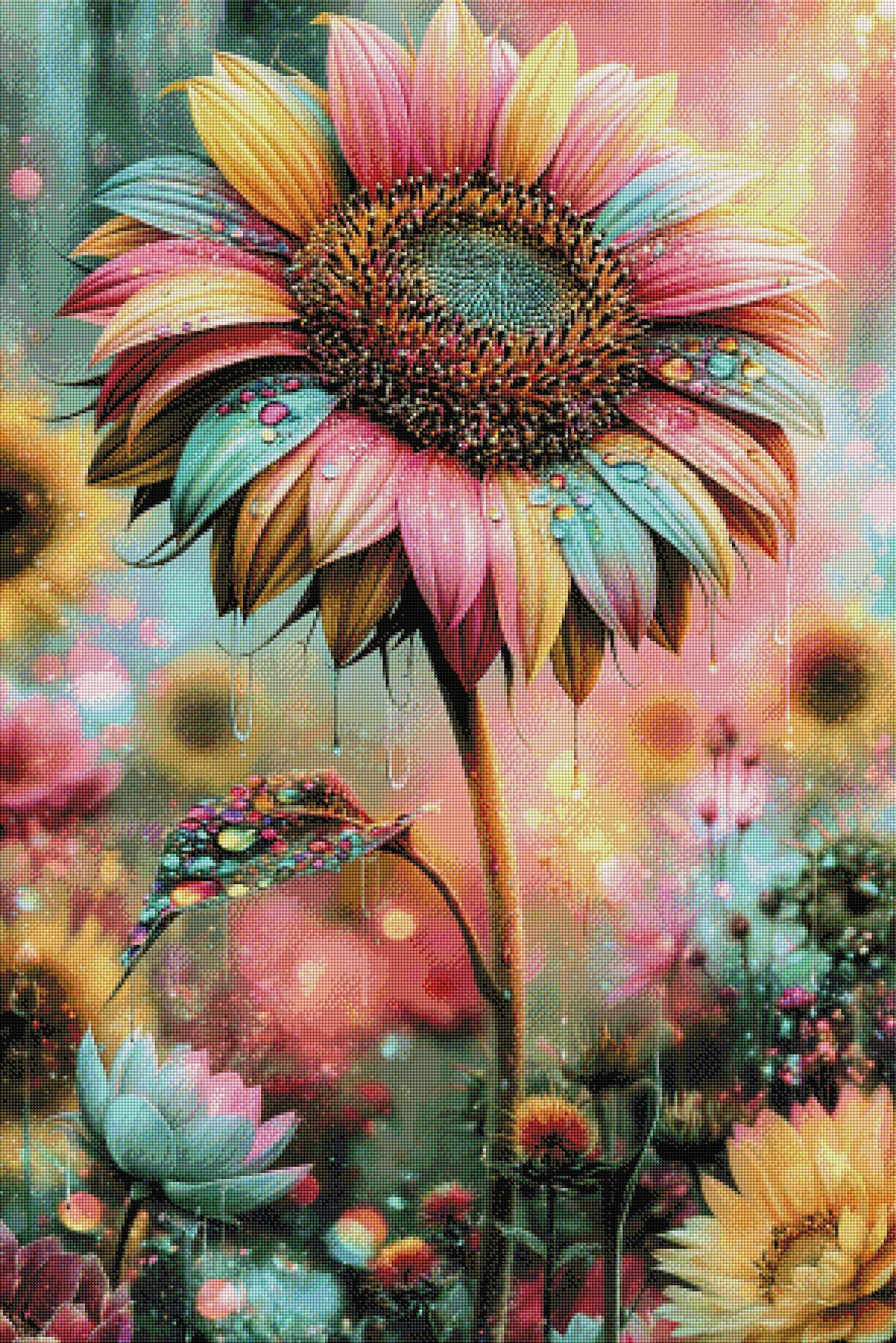 Diamond Painting "Regenbogenblüte" (75x110) by Glammy